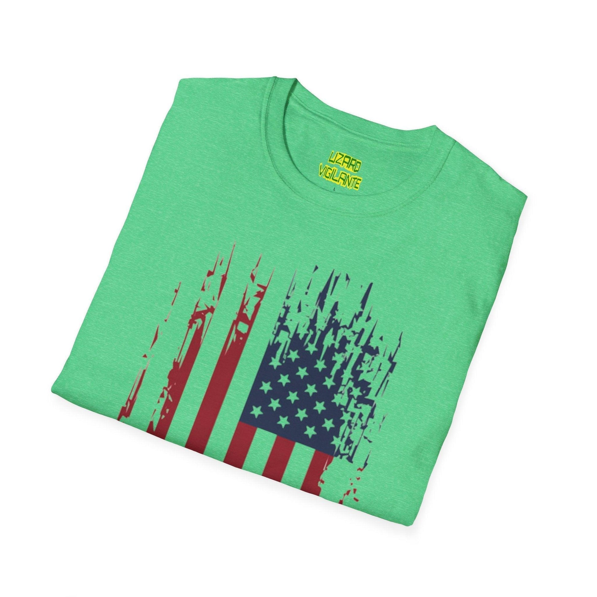 Old Glory Graphic Unisex Softstyle T-Shirt - Lizard Vigilante