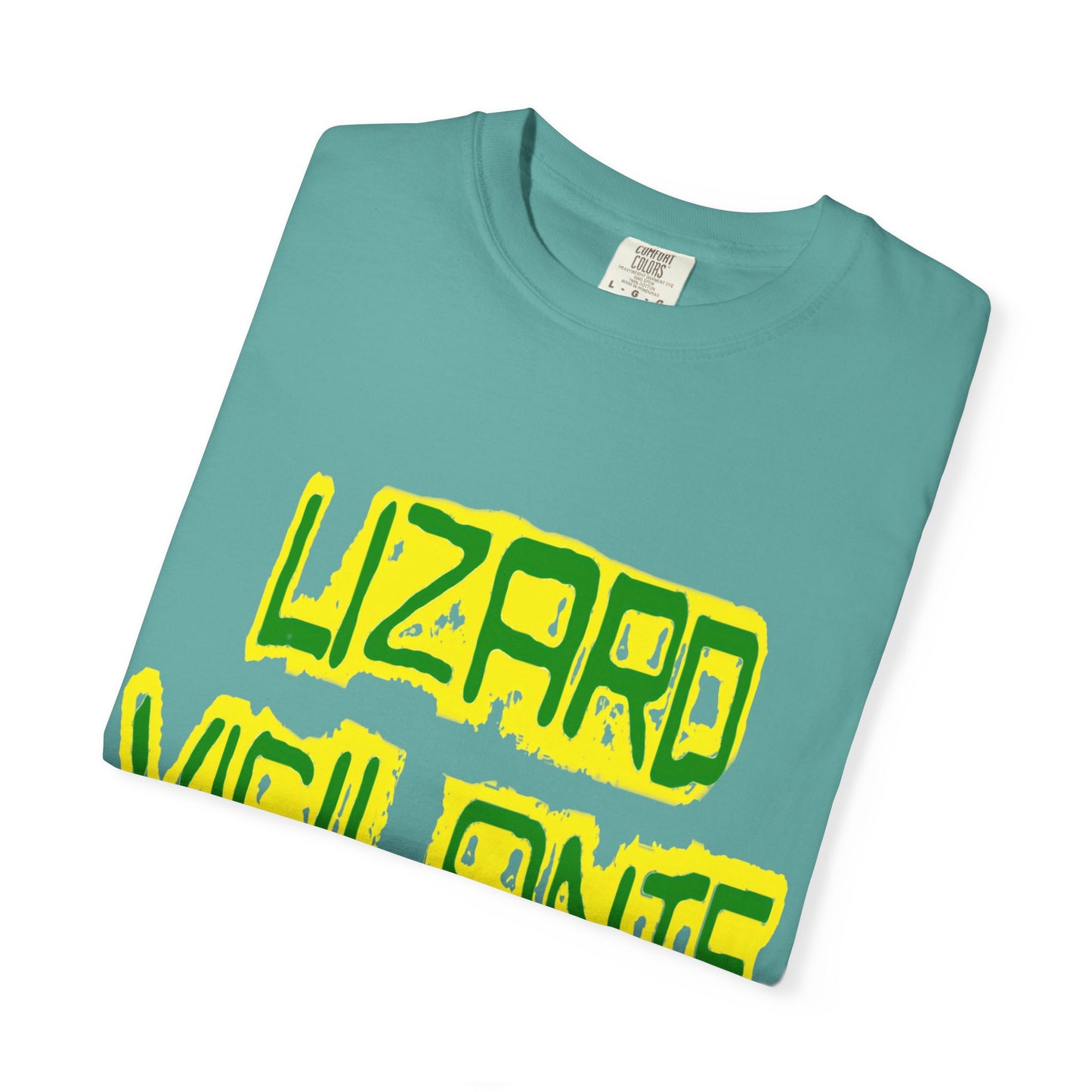 Lizard Vigilante Graphic T-Shirt — Bold Green & Yellow Streetwear Tee