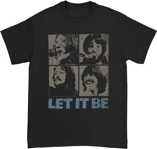 The Beatles T-shirt - Let It Be Photo Shirt -Harrison, Lennon, McCartney, Ringo - New