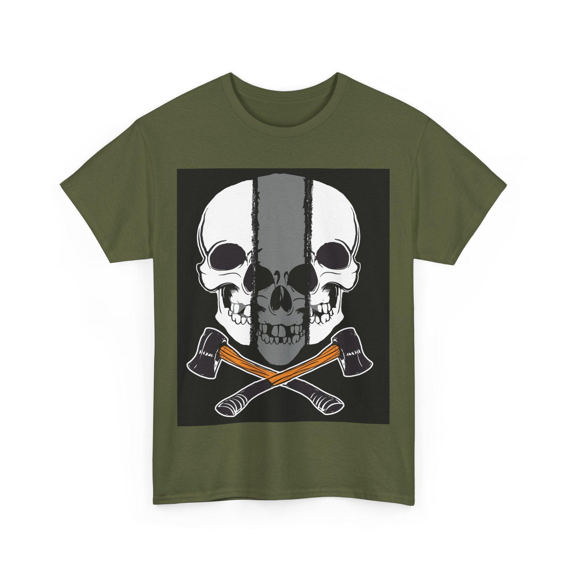 Hatchet Skull Unisex Heavy Cotton Tee - Lizard Vigilante