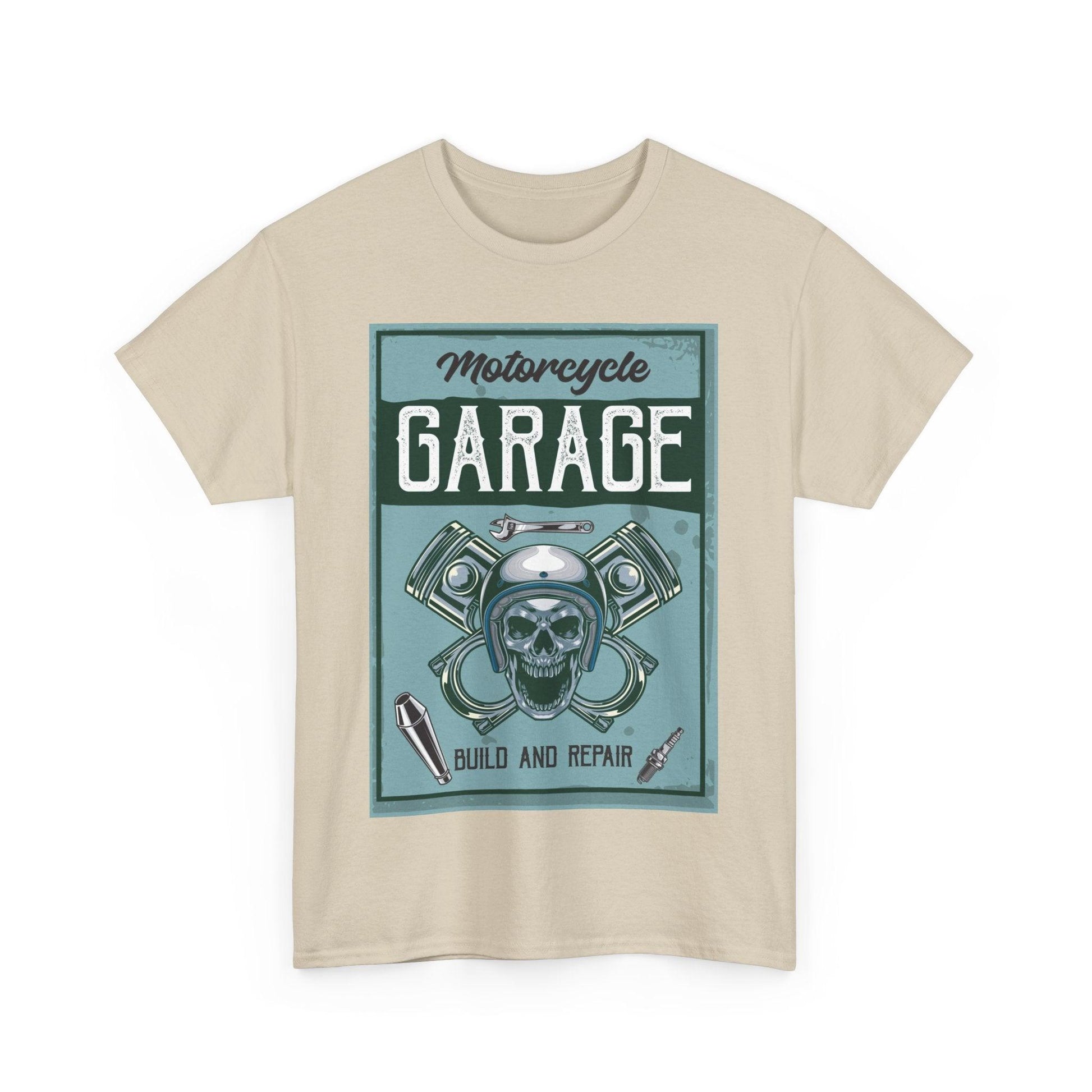 Motorcycle Garage Unisex Heavy Cotton Tee - Lizard Vigilante