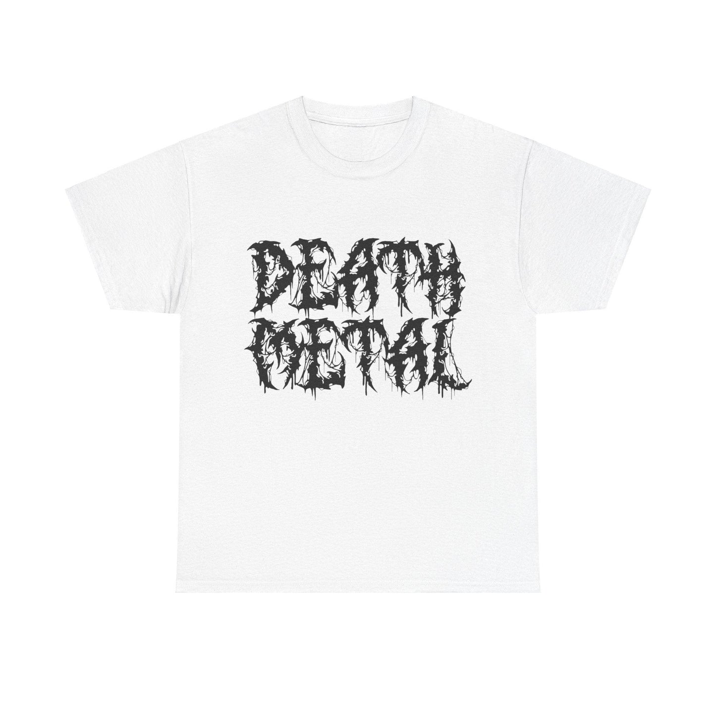 DEATH METAL Scary Lettering Unisex Heavy Cotton Tee - Lizard Vigilante