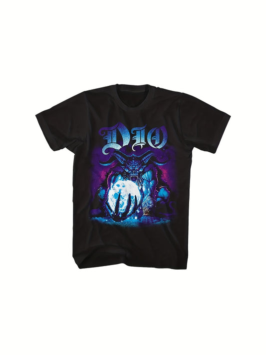 Dio Master The Moon Album Cover Graphic T-Shirt – Vintage Rock Band Music Merch for Fans - Premium T-Shirt from Lizard Vigilante - Just $26.99! Shop now at Lizard Vigilante