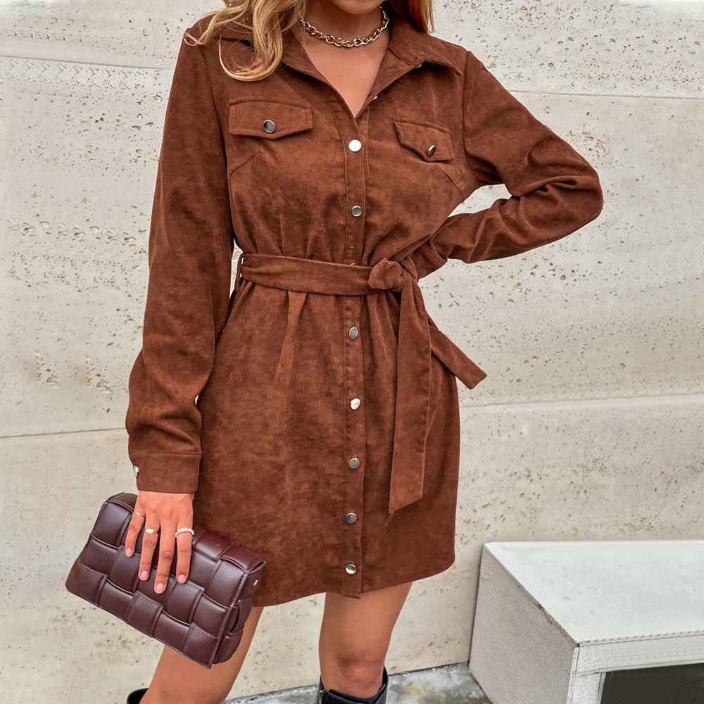 European Loose Casual : Long-Sleeve Dress