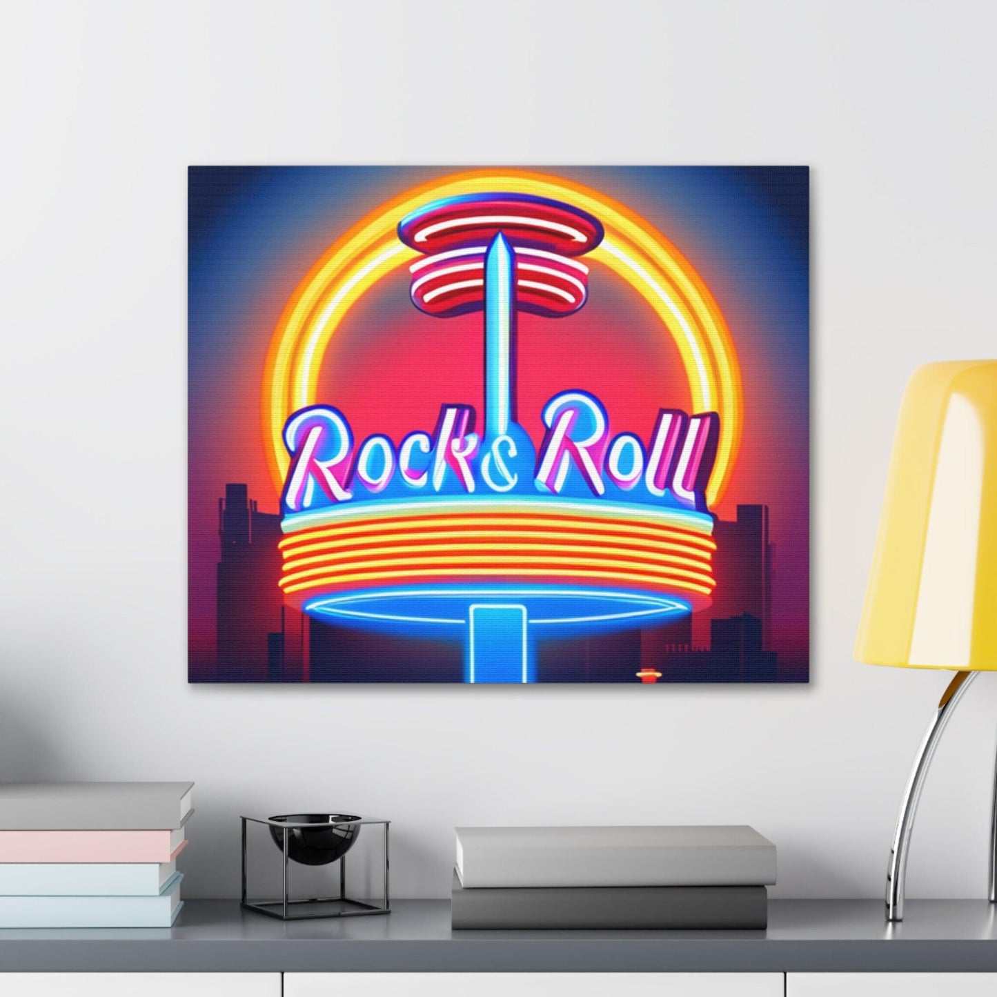 Rock & Roll Diner Canvas Gallery Wraps by Lizard Vigilante - Lizard Vigilante