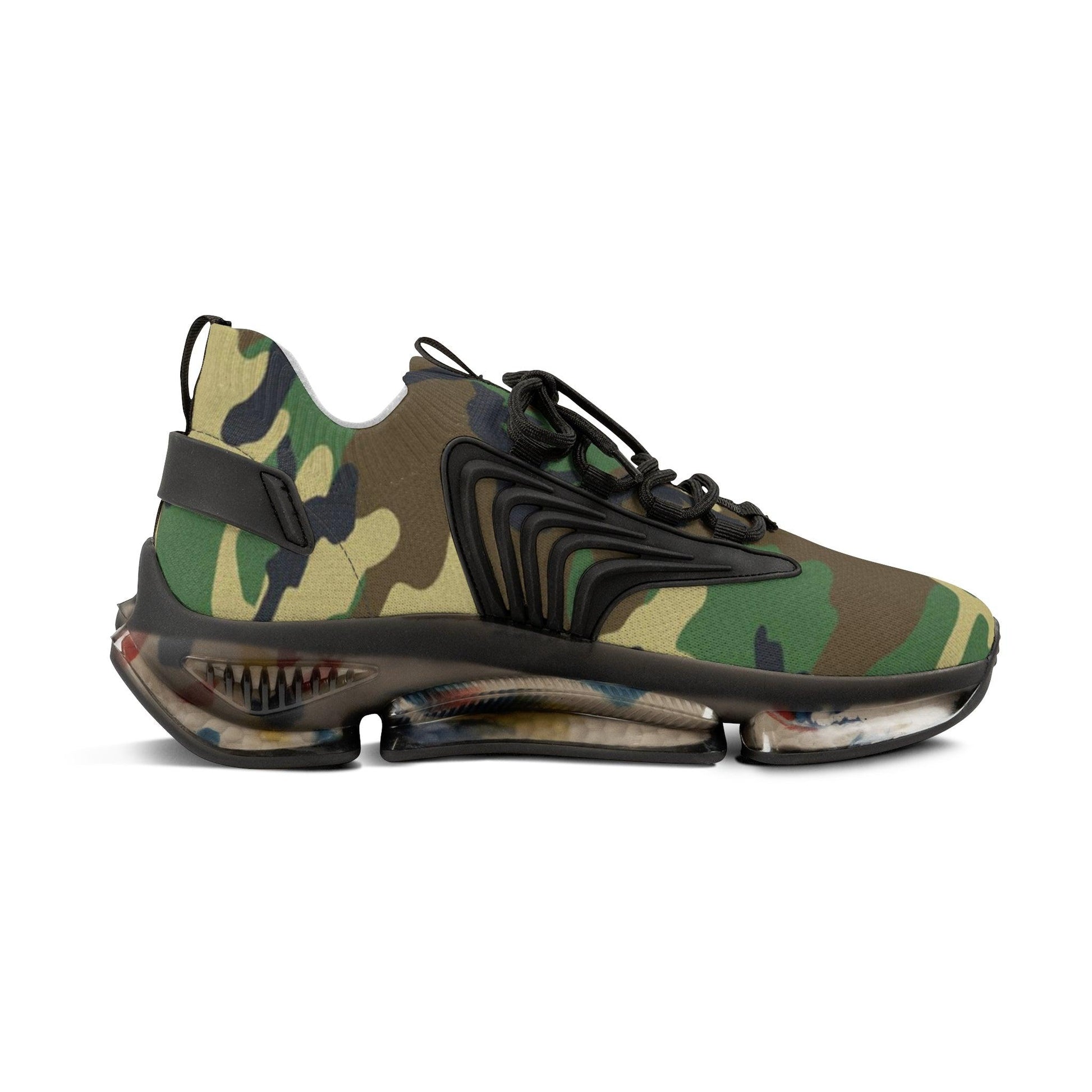 Green Camouflage Men's Mesh Sneakers - Lizard Vigilante