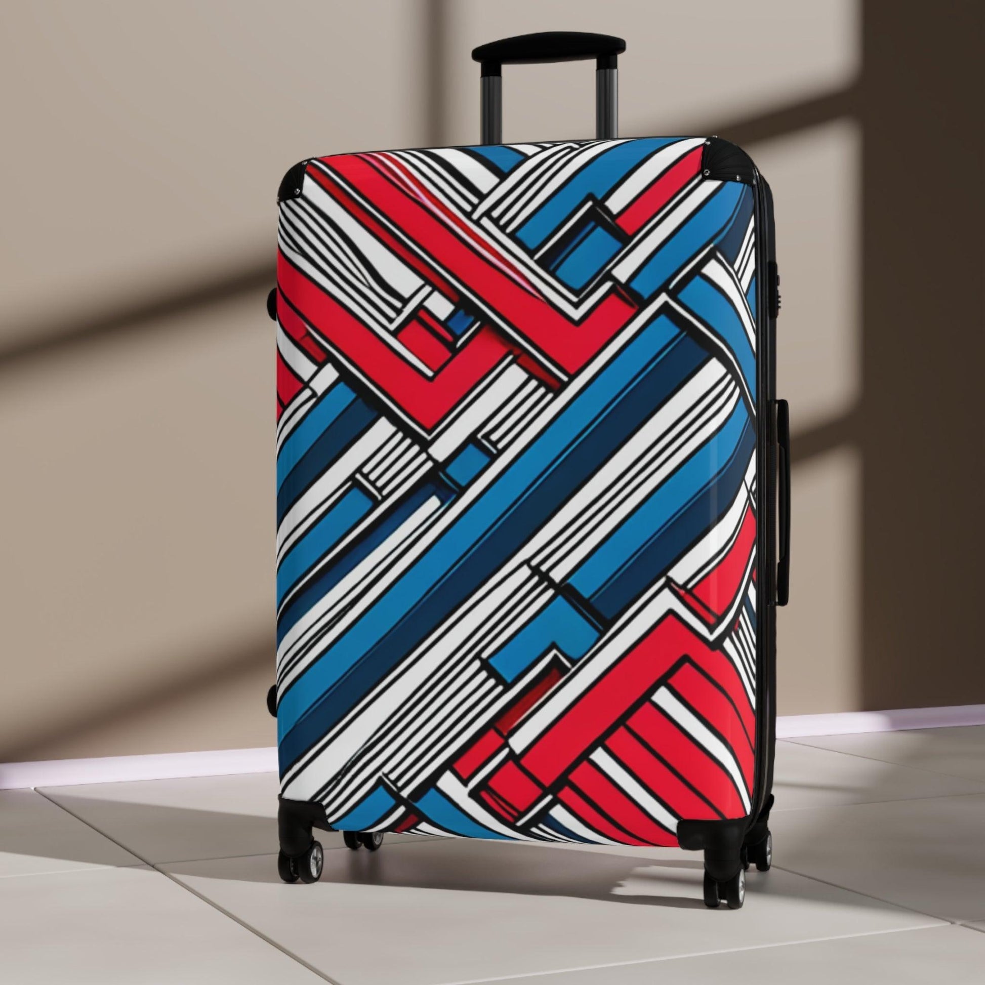 Geometric Patriot Suitcase - Lizard Vigilante