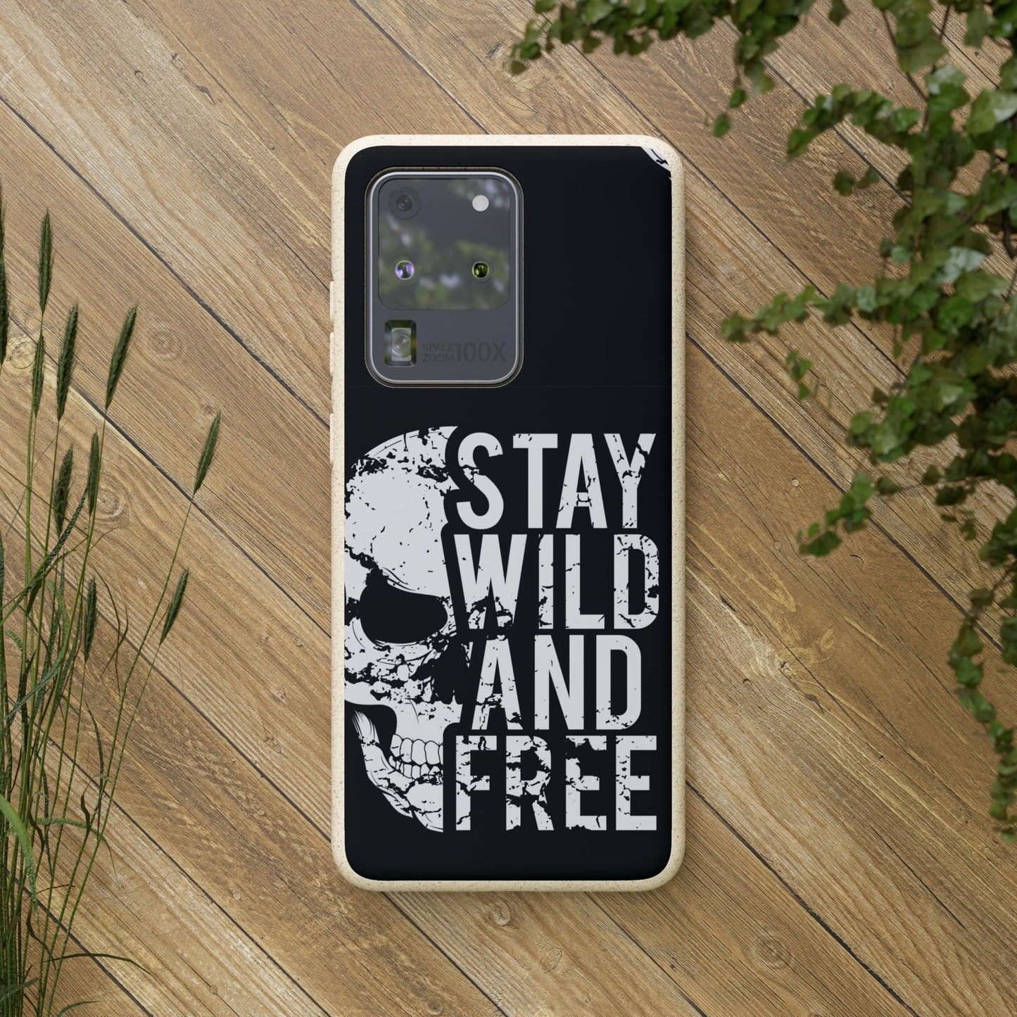 Stay Wild And Free Skull Biodegradable Cases - Lizard Vigilante