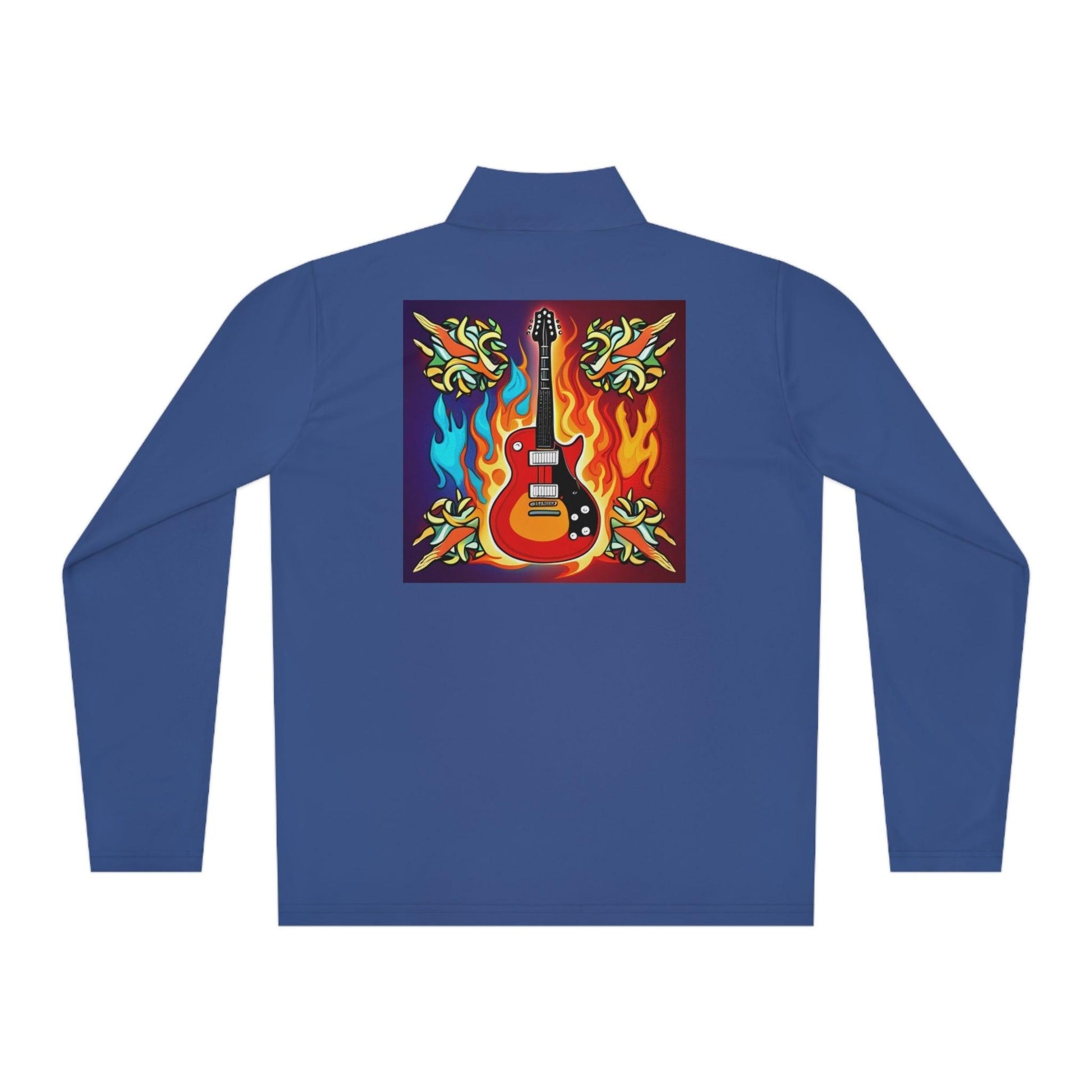 Flaming Axe Unisex Quarter-Zip Pullover - Lizard Vigilante