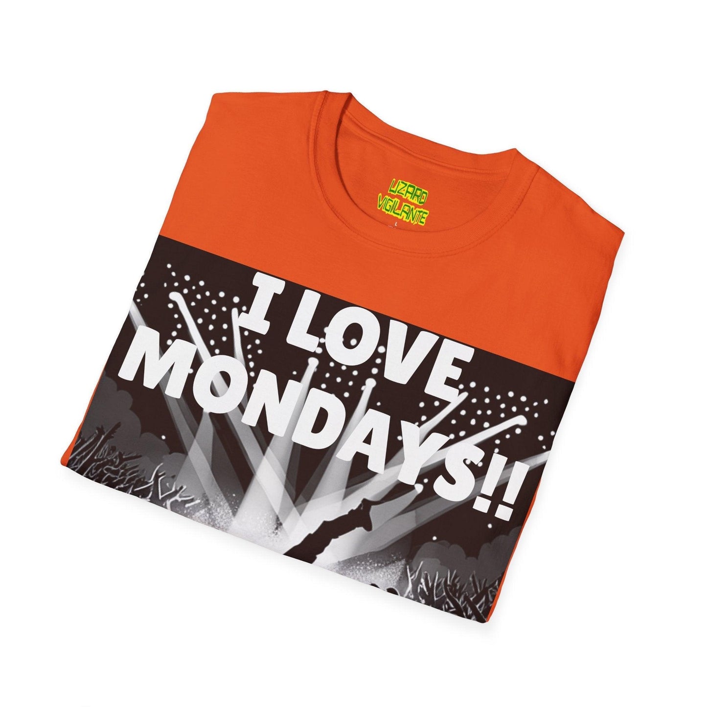 I LOVE MONDAYS!! Kill Him!! Unisex Softstyle T-Shirt - Lizard Vigilante