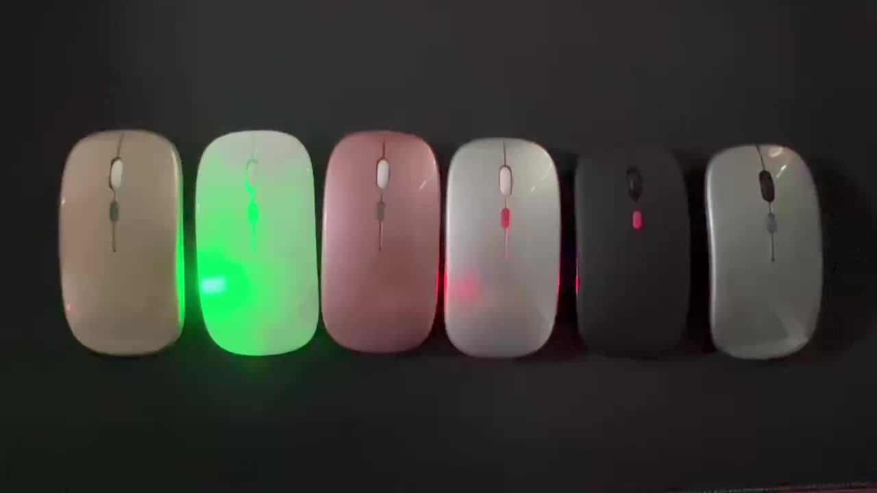 Wireless Rechargeable LED Backlit Gaming Mouse with 2.4G/5.2G Dual Mode, Ultra-Thin, Silent, Universal Compatibility for Laptops, Desktops, and Tablets
