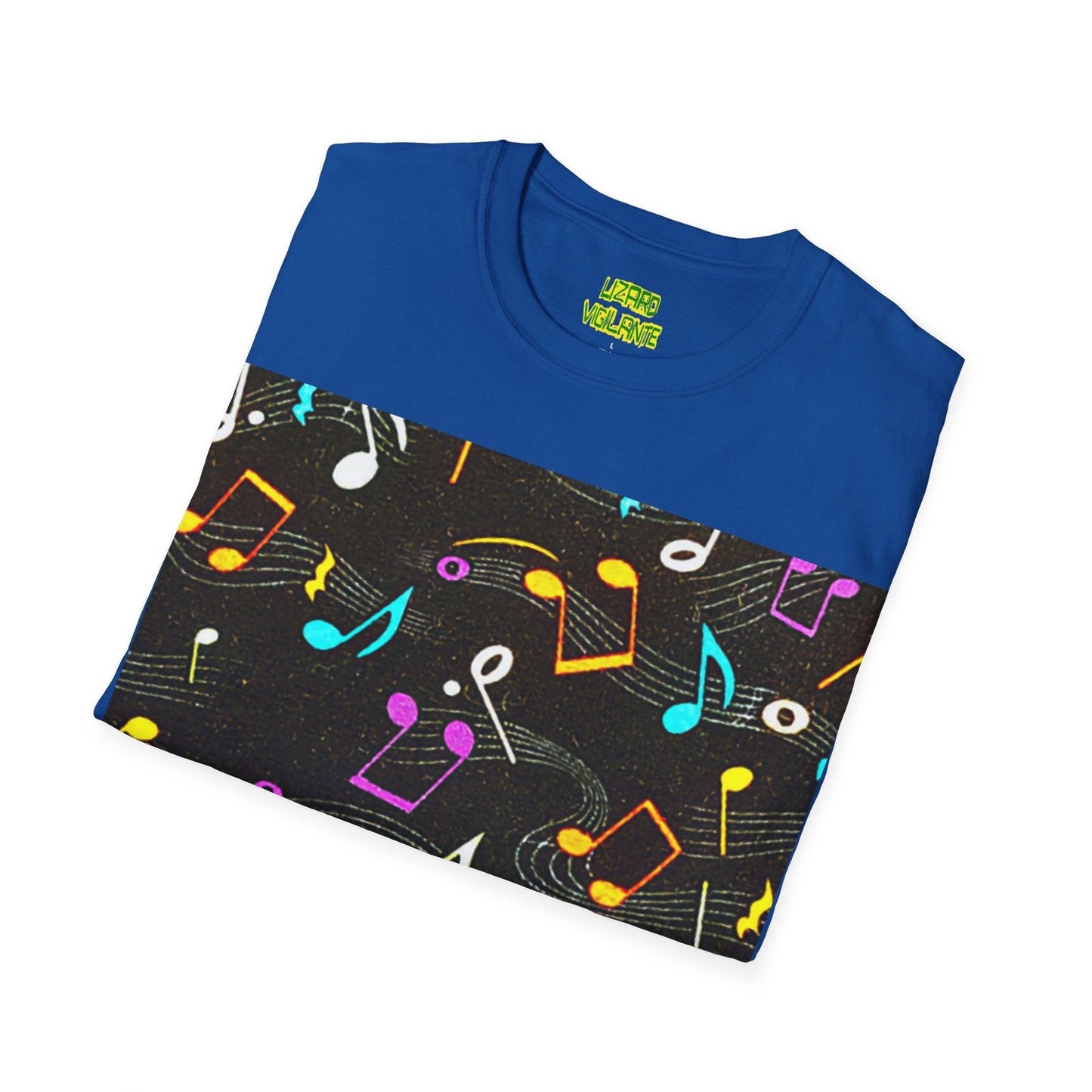 Musical Notes Unisex Softstyle T-Shirt - Lizard Vigilante