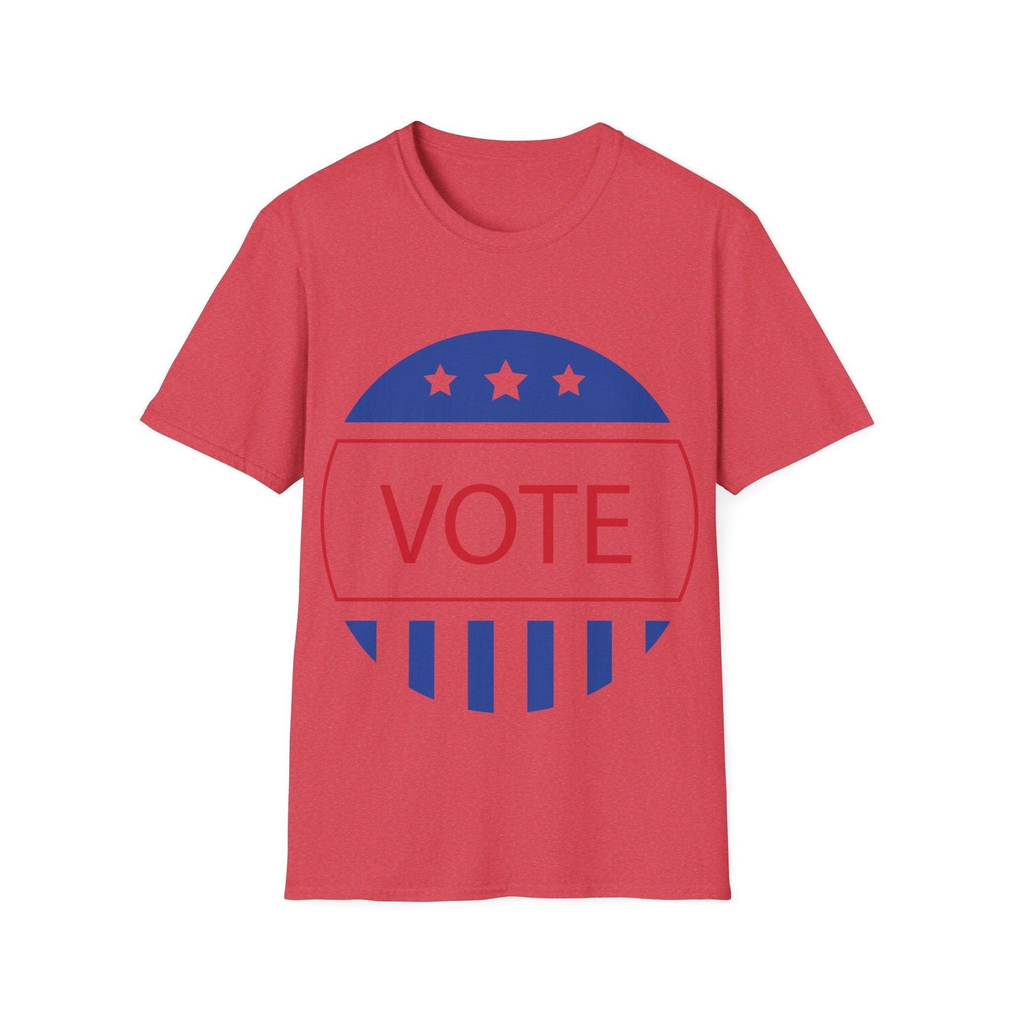 VOTE Red White And Blue Graphic Unisex Softstyle T-Shirt - Lizard Vigilante