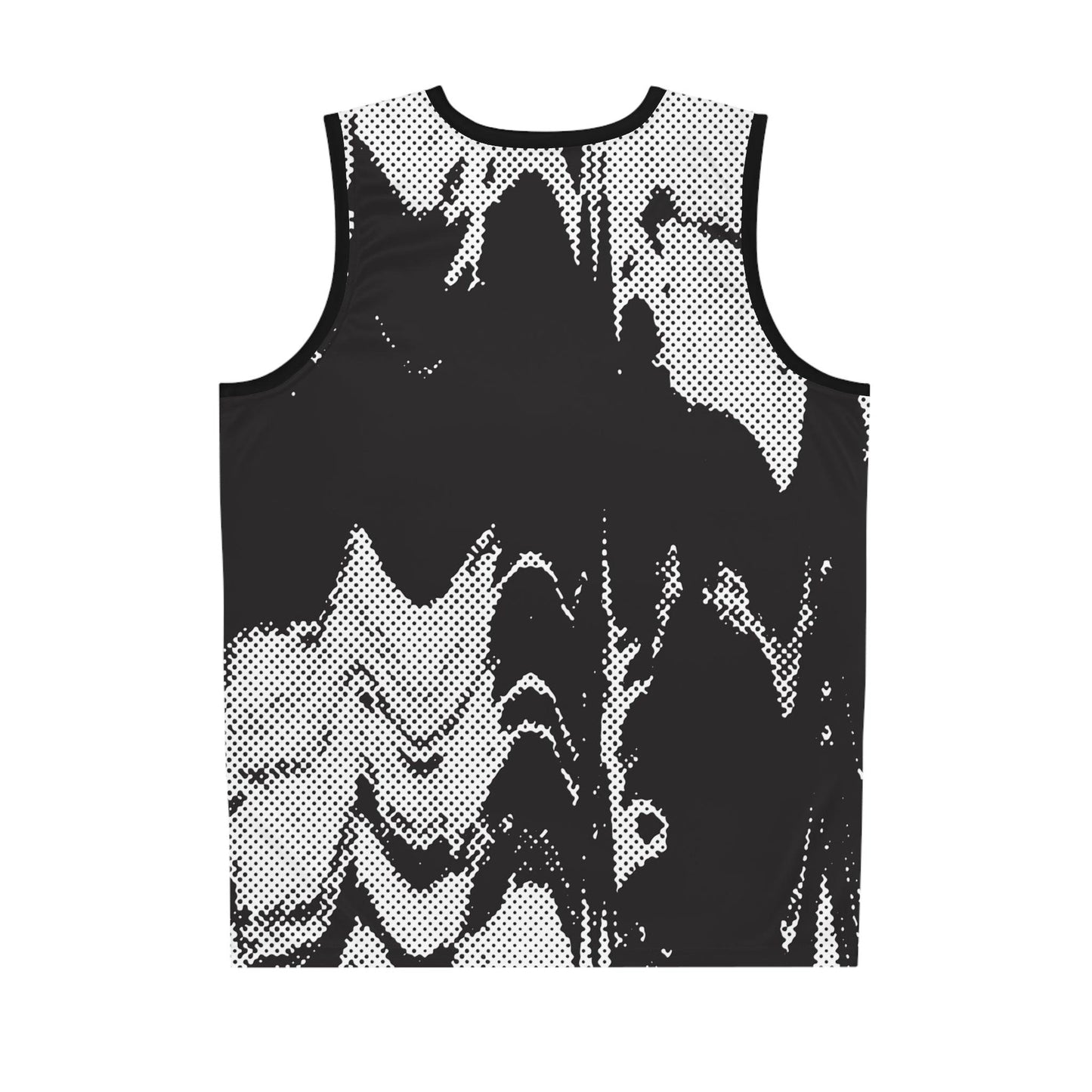 Distressed Black Basketball Jersey - Lizard Vigilante