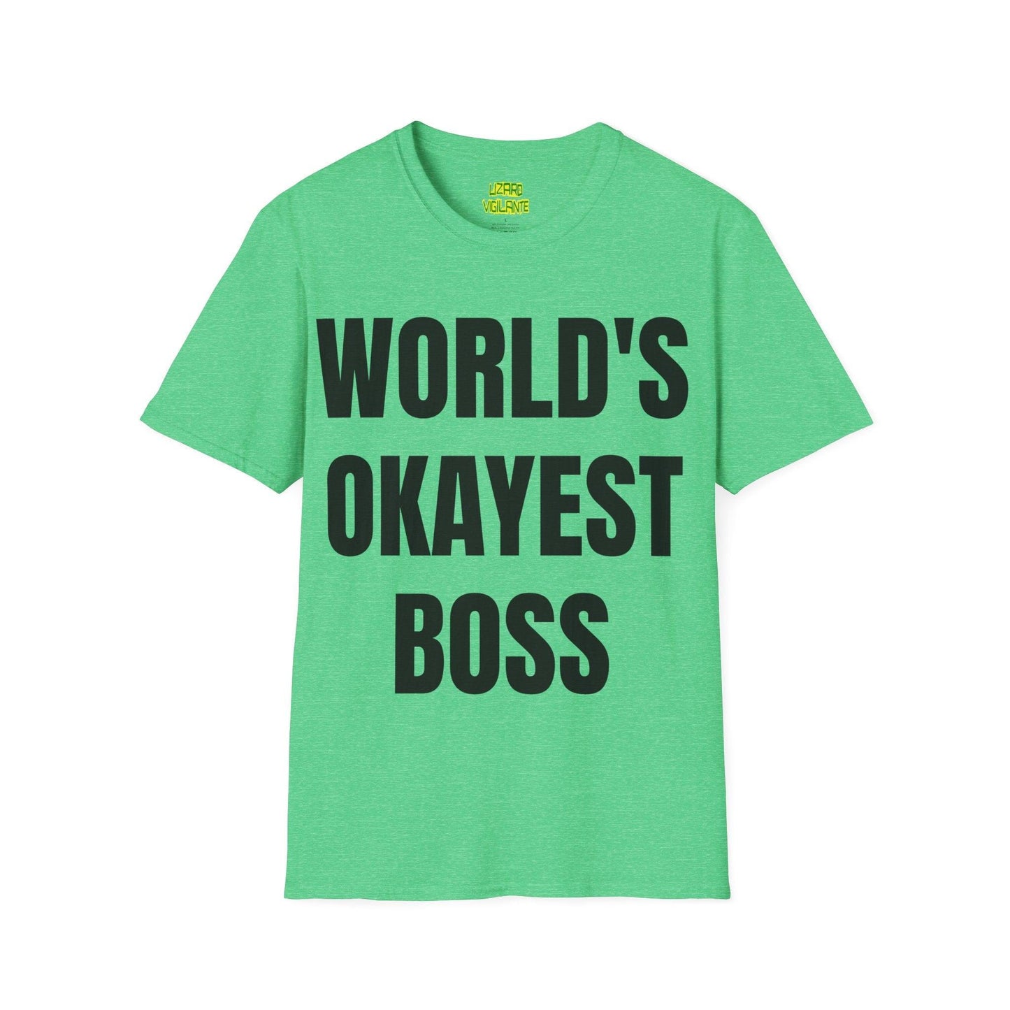 World's Okayest Boss Unisex Softstyle T-Shirt - Lizard Vigilante