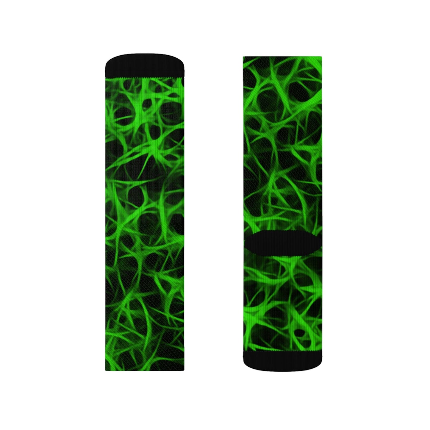 Nuclear Green Charged Sublimation Socks - Lizard Vigilante