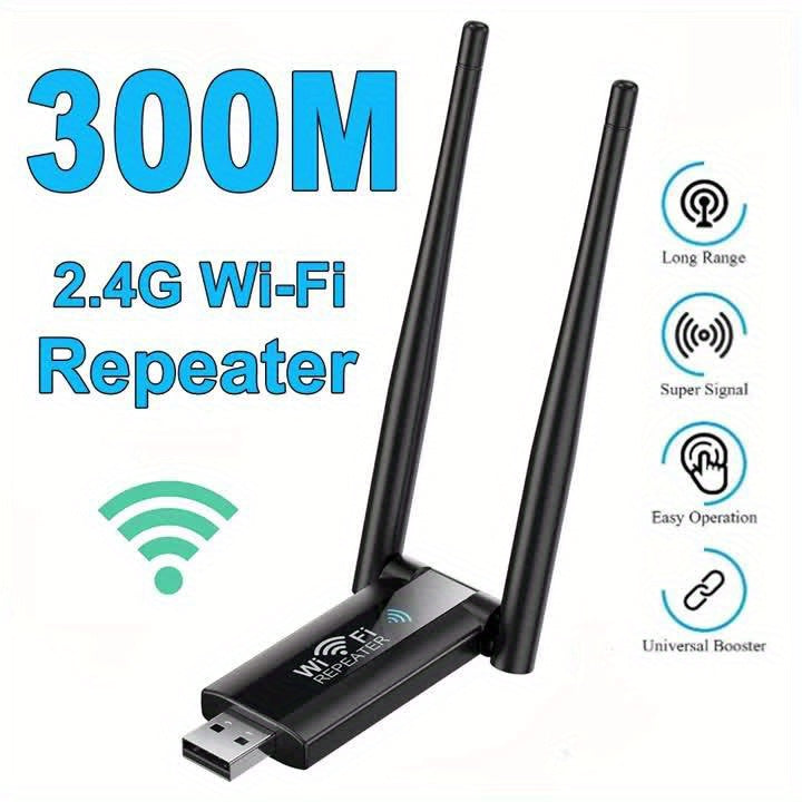 USB Wi-Fi Repeater: Boost Your Network Signal with 300Mbps Speed - Plug and Play - Premium  from Lizard Vigilante - Just $8.99! Shop now at Lizard Vigilante