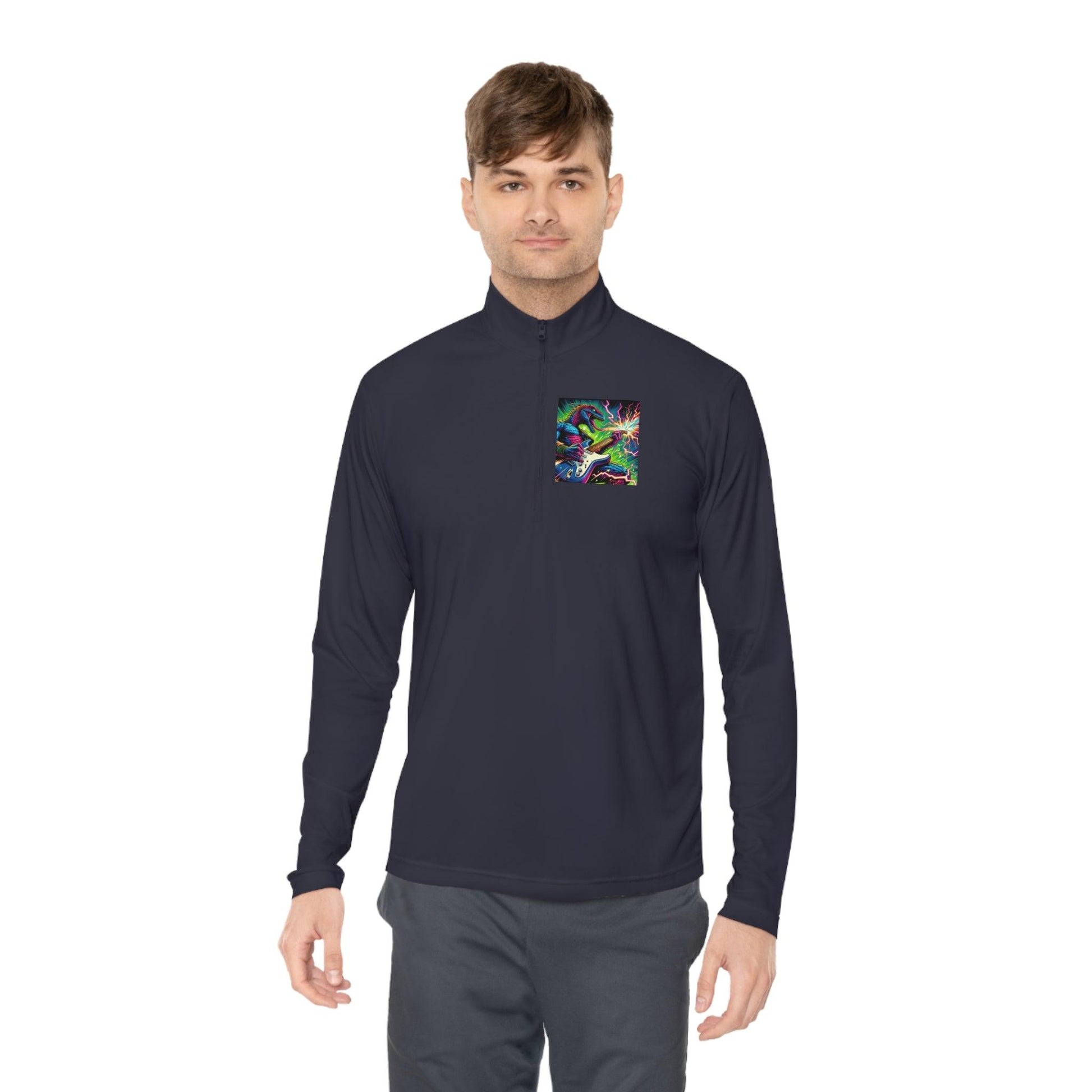 Lizard RockStar Unisex Quarter-Zip Pullover - Premium Long-sleeve from Printify - Just $51.69! Shop now at Lizard Vigilante