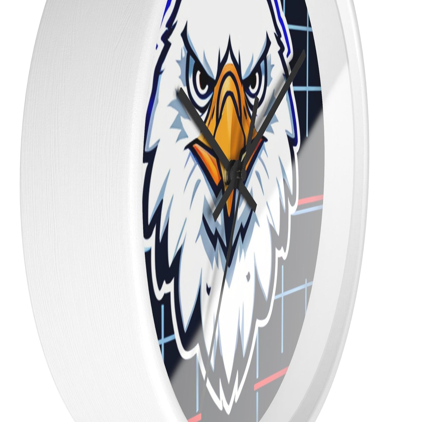 Bald Eagle Grid Wall Clock - Lizard Vigilante