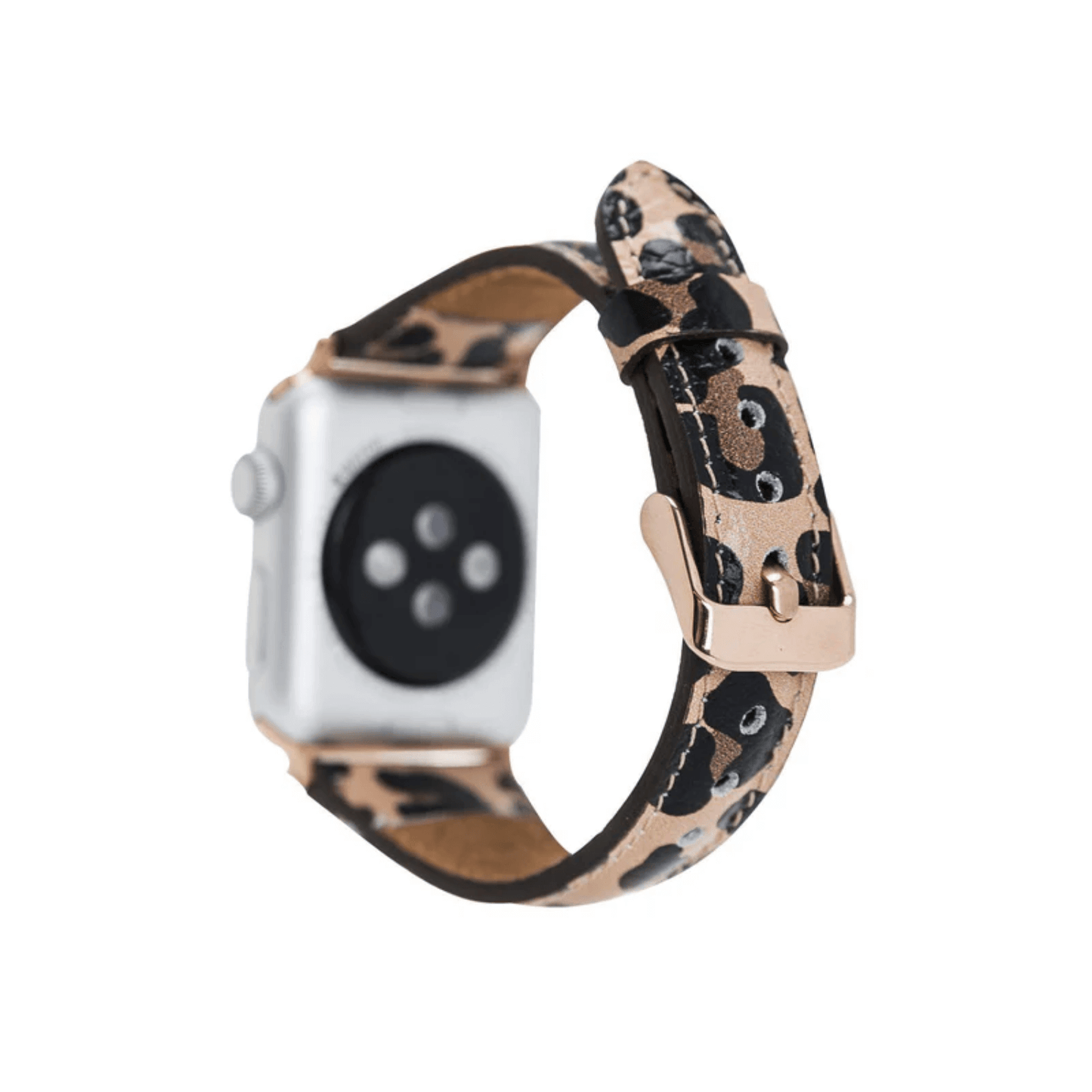 Classic Leopard Print Leather Apple Watch Band - Dallas