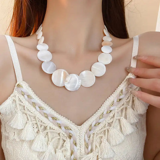 Shell Necklace Vacation Style Simple Fashion Lock All-match Jewelry