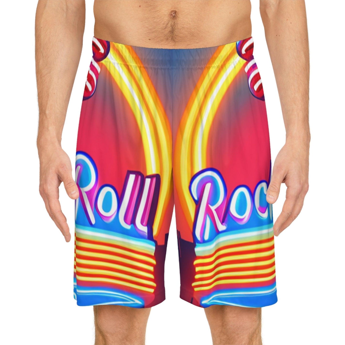 Rock & Roll Diner Basketball Shorts - Lizard Vigilante