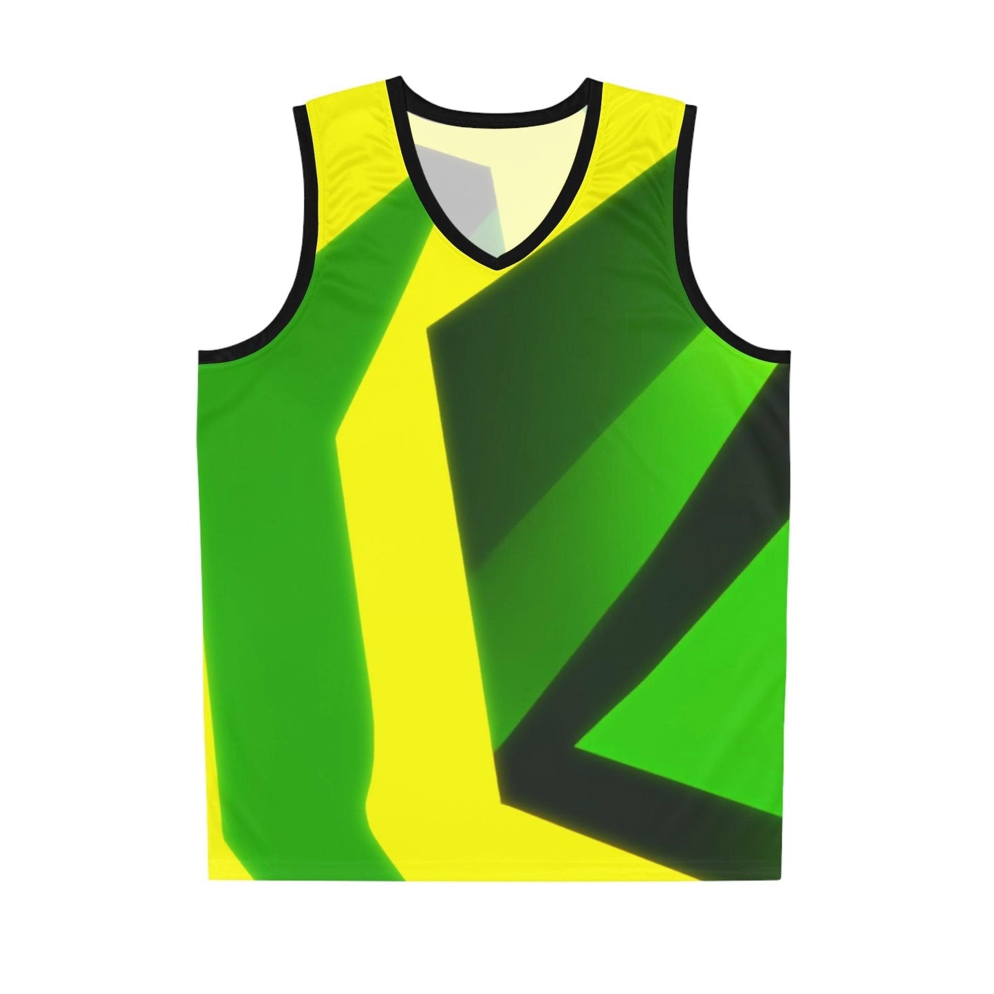 Green Yellow Black Design Basketball Jersey - Lizard Vigilante