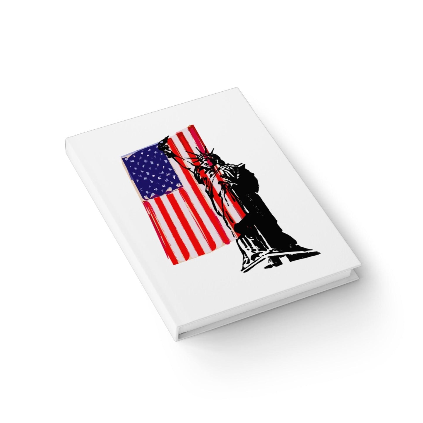 American Flag 🇺🇸 and Statue of Liberty Blank Journal - Lizard Vigilante