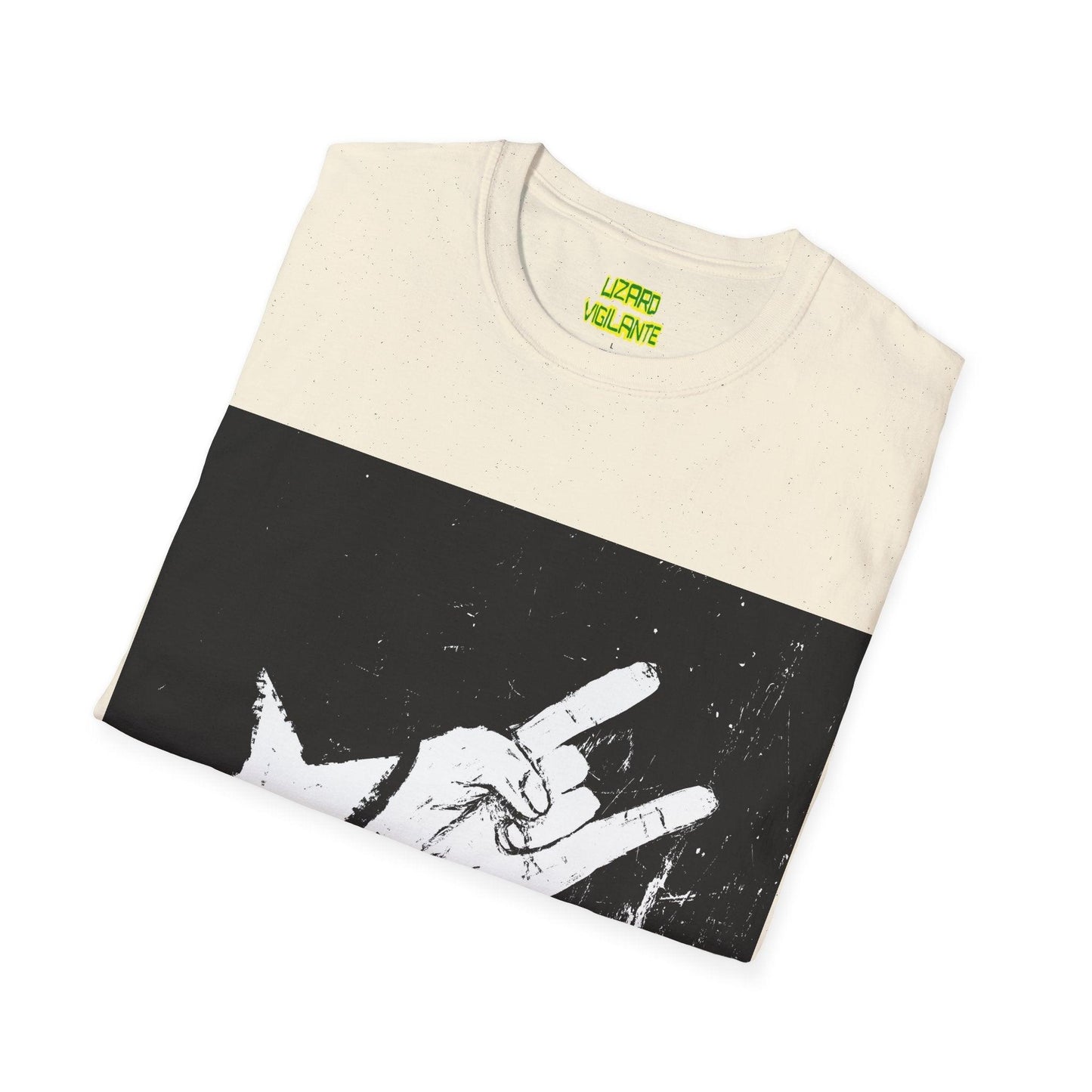 Rockstar Hand Sign Unisex Softstyle T-Shirt - Lizard Vigilante