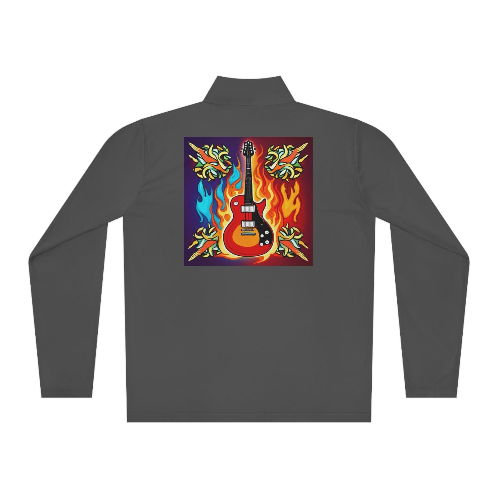 Flaming Axe Unisex Quarter-Zip Pullover - Lizard Vigilante