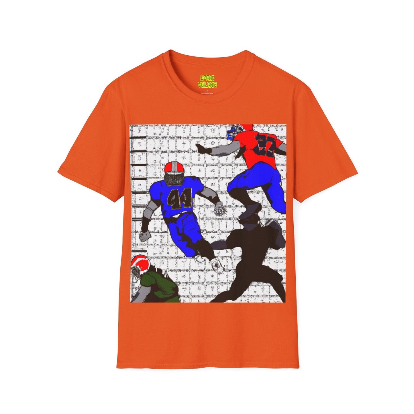 American Football Graphic Art Unisex Softstyle T-Shirt - Lizard Vigilante