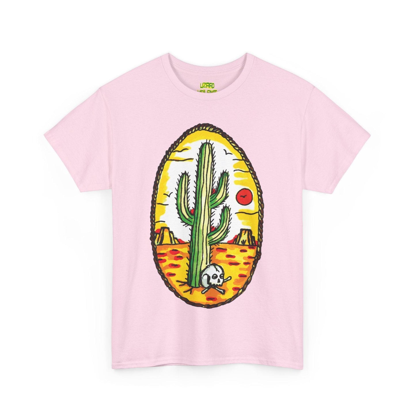 Cactus Skull Unisex Heavy Cotton Tee - Lizard Vigilante