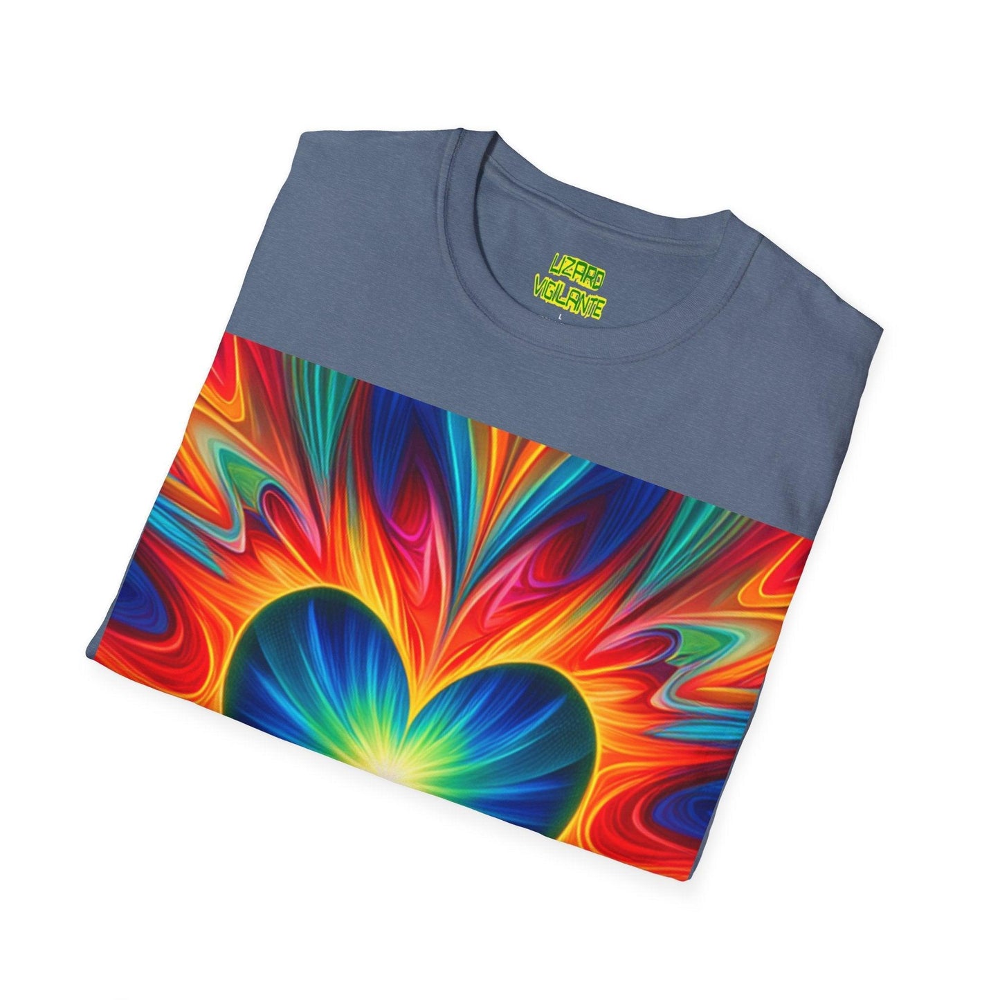 Psychedelic Heart Unisex Softstyle T-Shirt - Lizard Vigilante