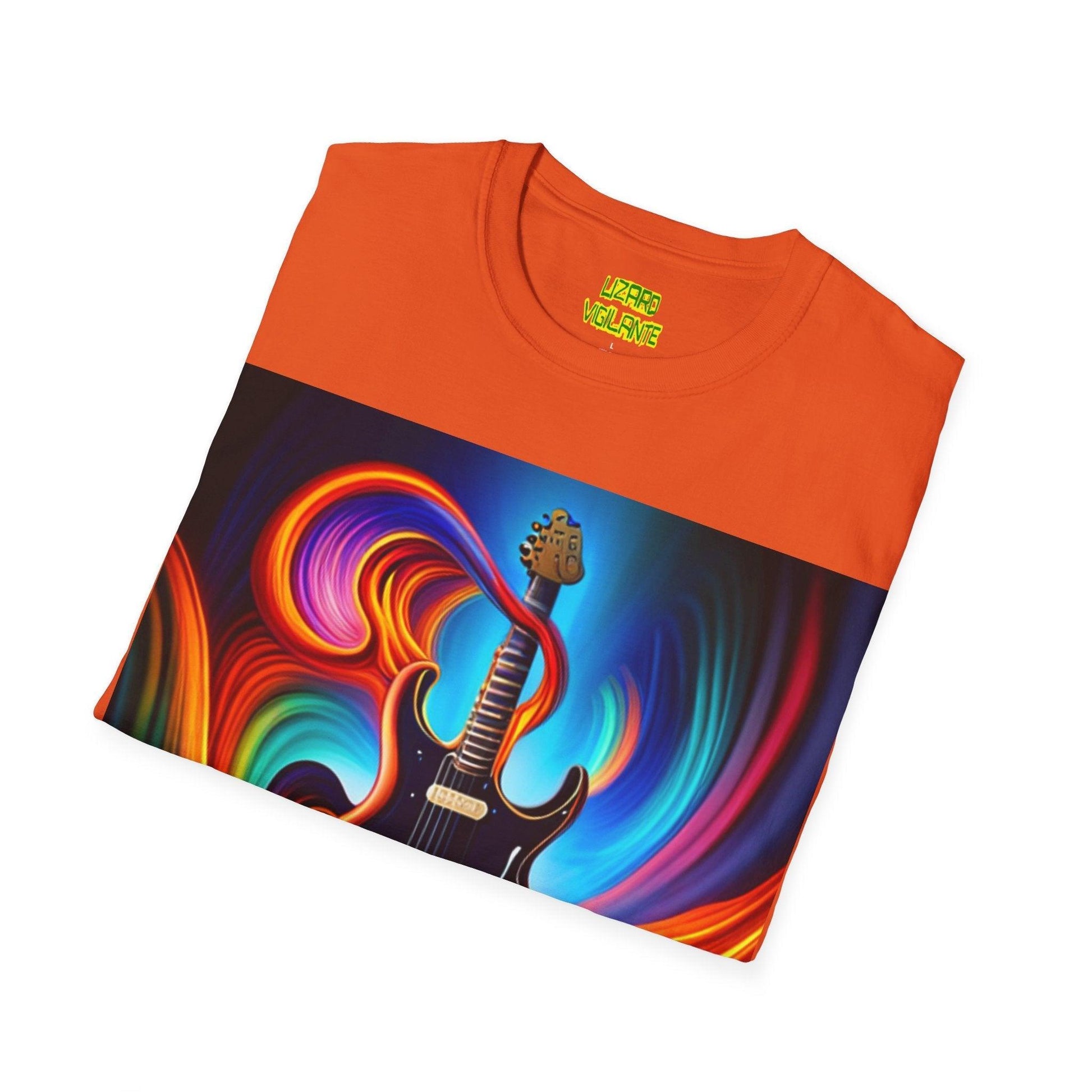 Tornado Guitar Unisex Softstyle T-Shirt - Lizard Vigilante