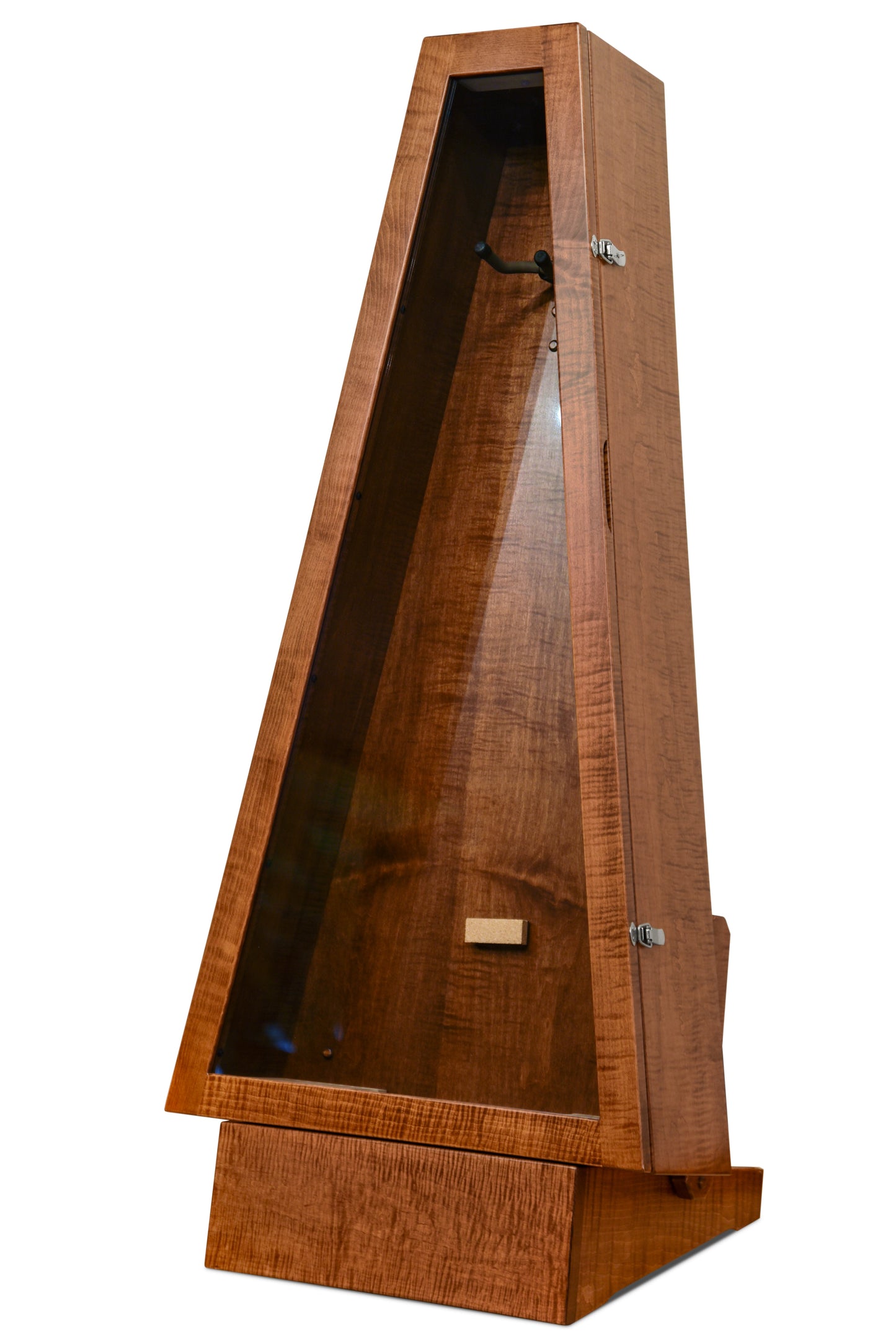 ClimaStand Triangle Humidor with Base - Flamed Maple with Boston Stain