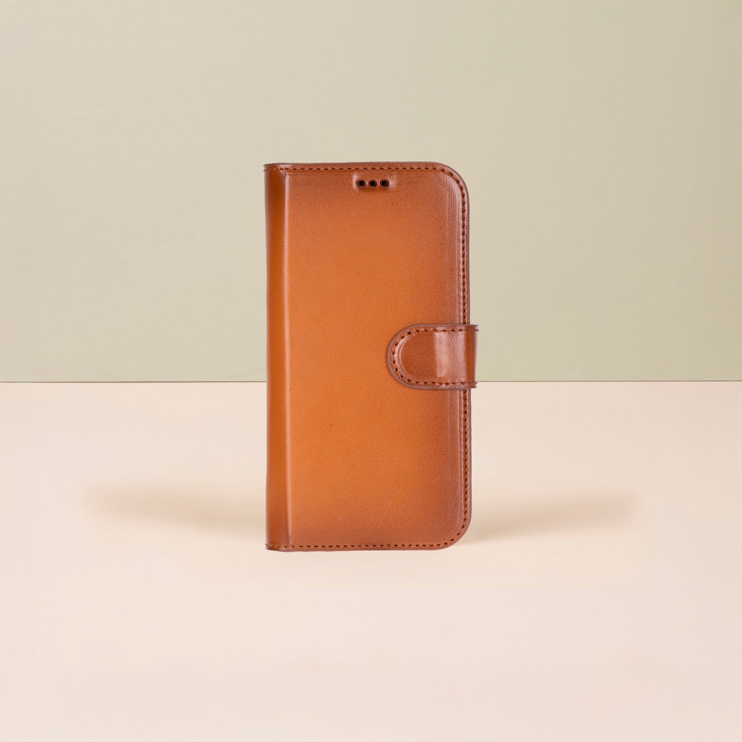 Leathere iPhone 17 Wallet Case – Rustic Brown - New York