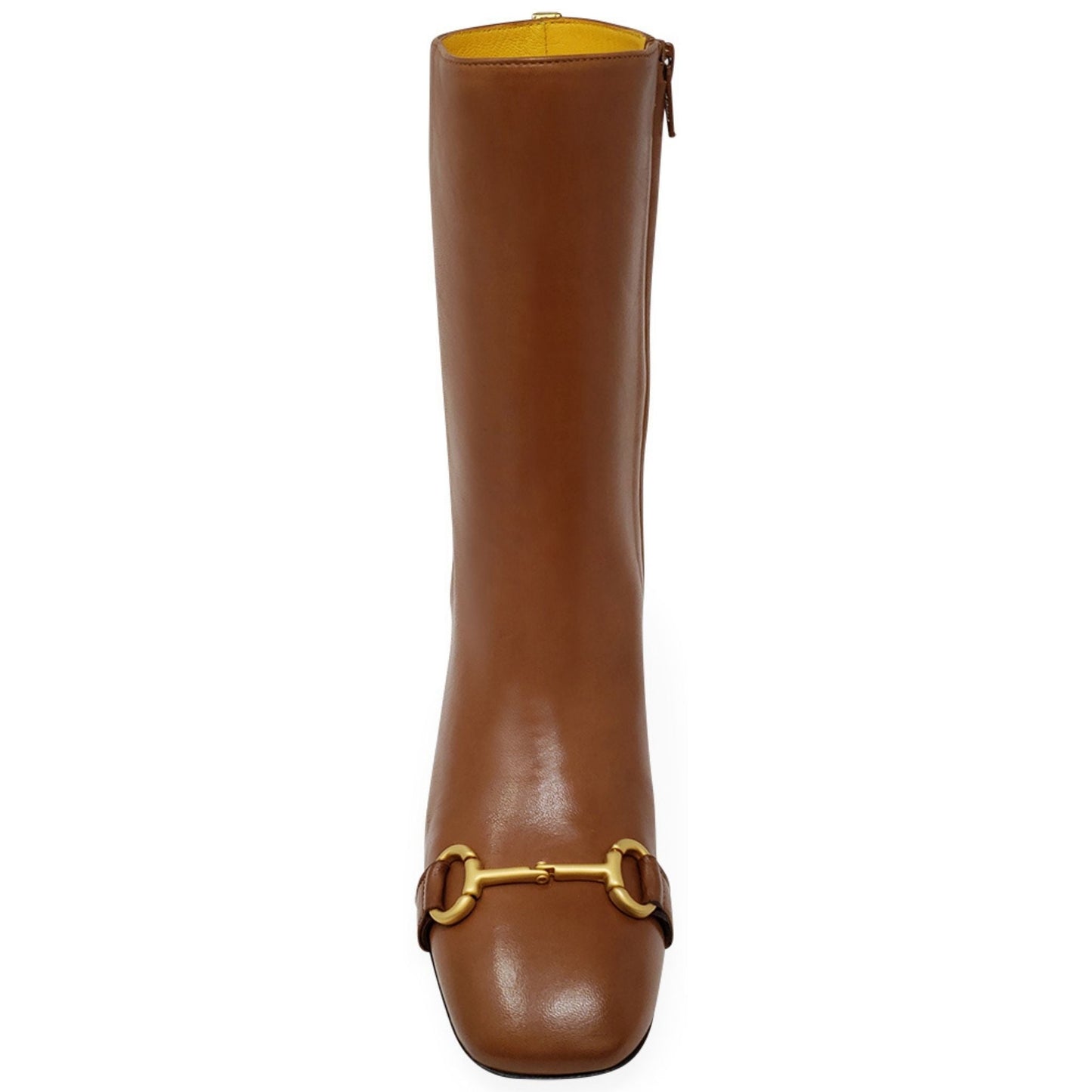 Cognac Leather Back Stripe Boot