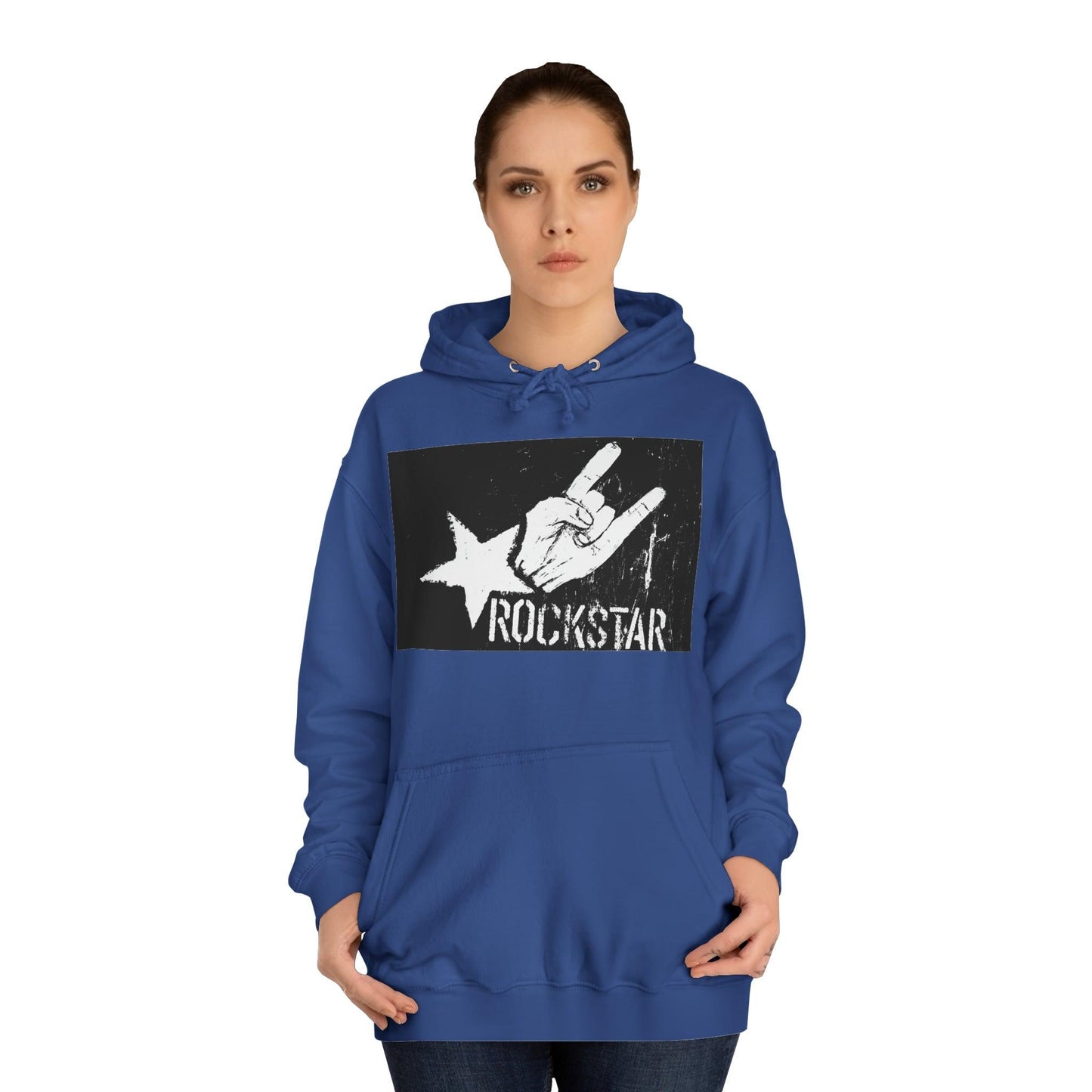 Rock Star Hand Sign Unisex College Hoodie - Lizard Vigilante