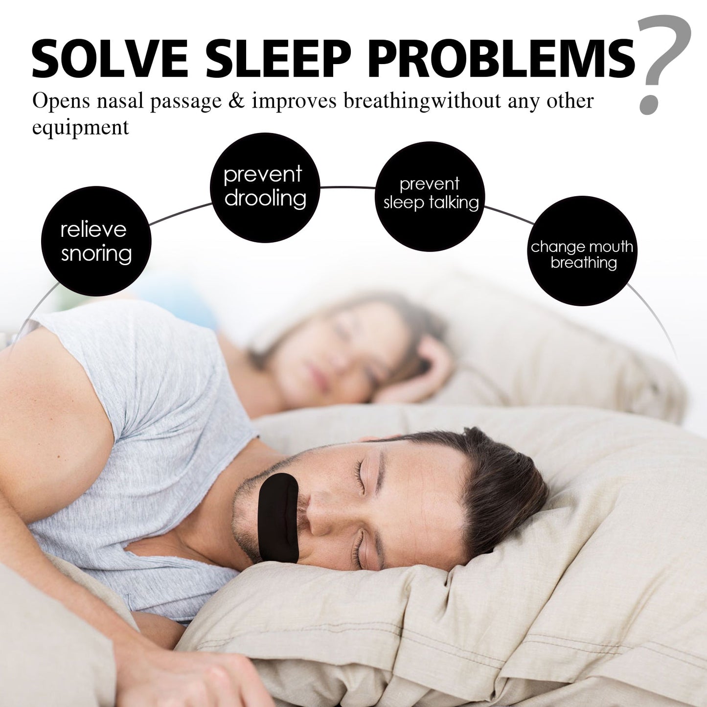 EELHOE Anti-Snoring Patch, Mouth-Breathing And Mouth-Closing Patch, Prevents Snoring, Protects Sleep, Adult Anti-Snore Patch