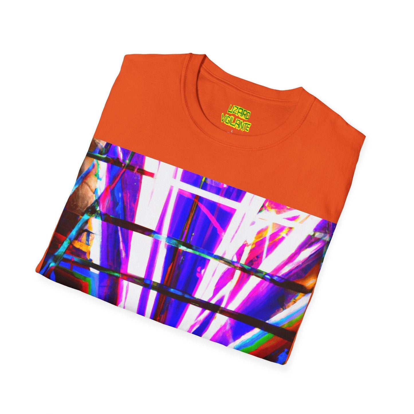 Neon Jail BoomBox Unisex Softstyle T-Shirt - Lizard Vigilante