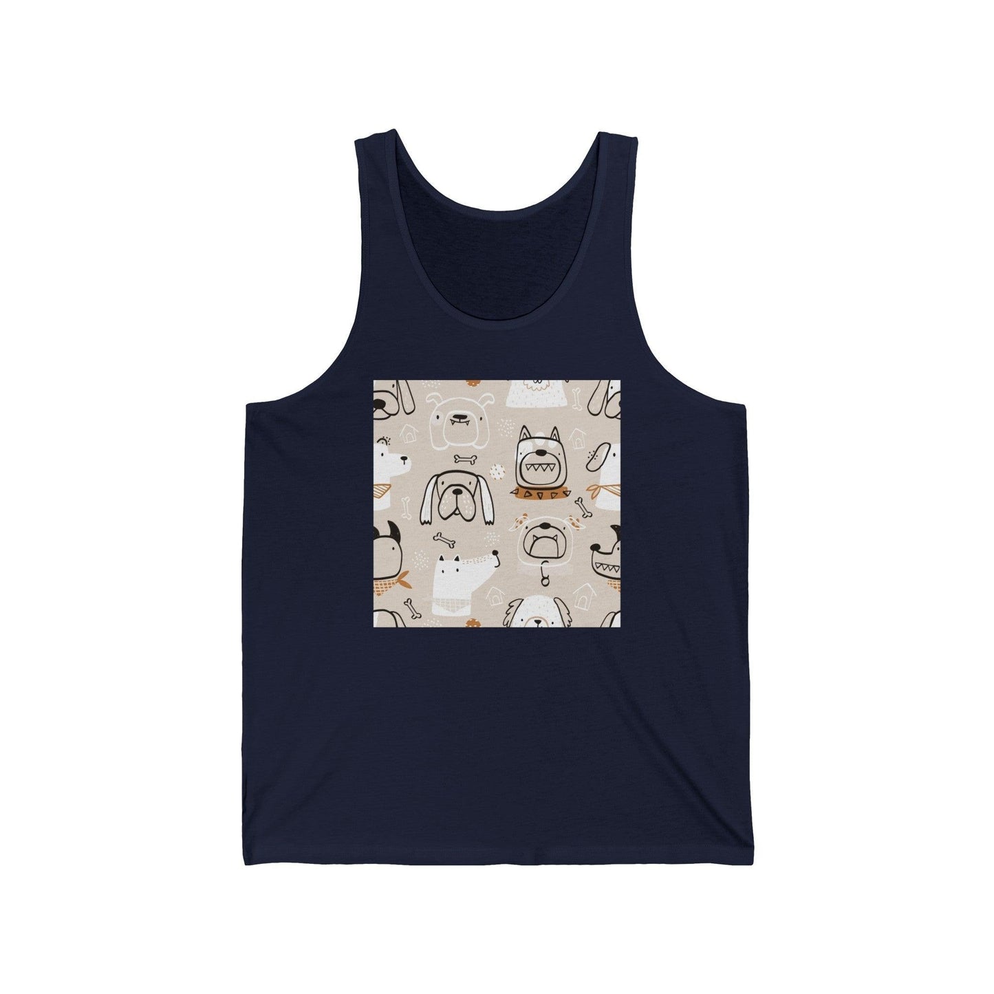 Illustrated Doggers 2 Unisex Jersey Tank - Premium Tank Top from Printify - Just $32.74! Shop now at Lizard Vigilante