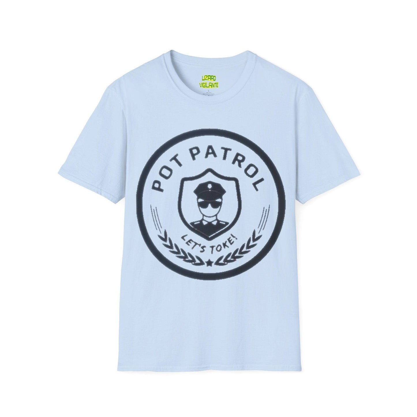 POT PATROL Let's Toke! Unisex Softstyle T-Shirt - Lizard Vigilante