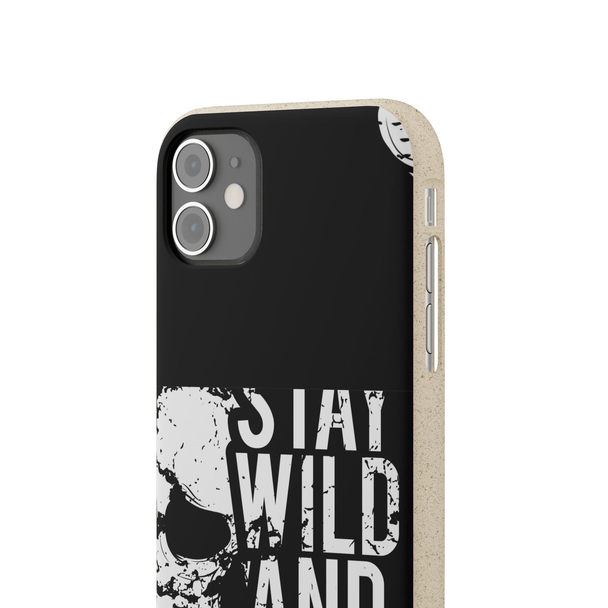 Stay Wild And Free Skull Biodegradable Cases - Lizard Vigilante