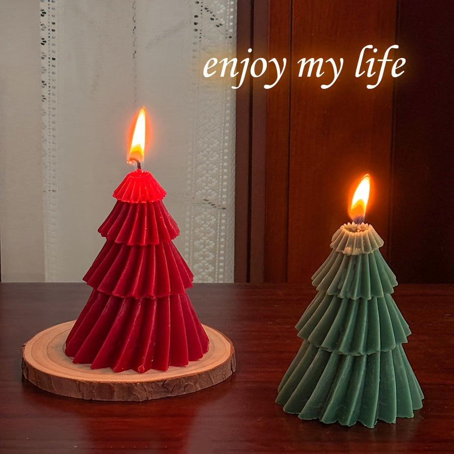 Handcrafted Christmas Tree Scented Candle - Smokeless, Long-Lasting Fragrance | Perfect for Holiday Decor & Gifts for Women | Ideal for Christmas, Halloween, Valentine's, Mother's Day & Birthdays, Christmas Decor