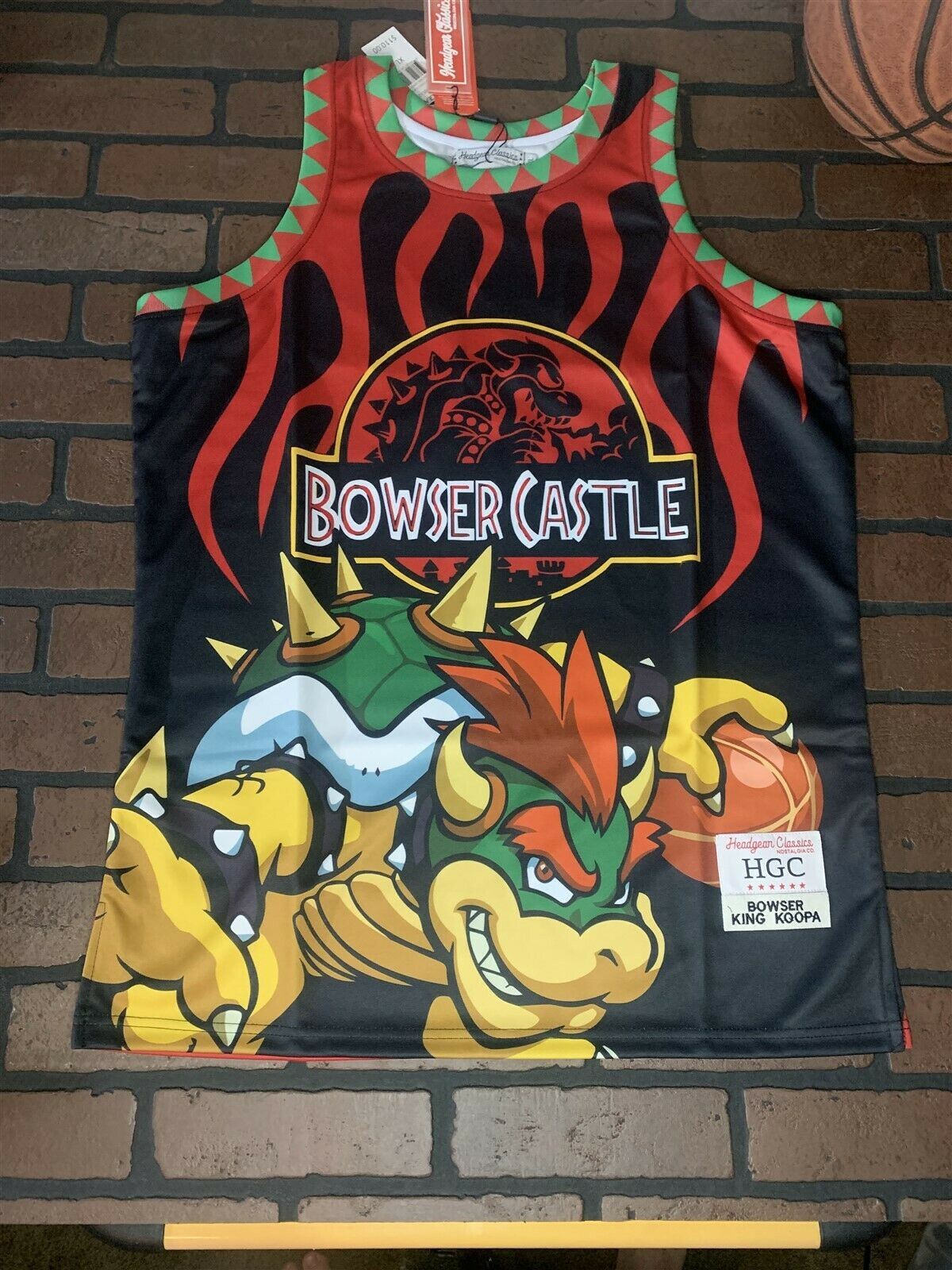 BOWSER CASTLE Headgear Classics Basketball Jersey ~Never Worn~ S M L XL