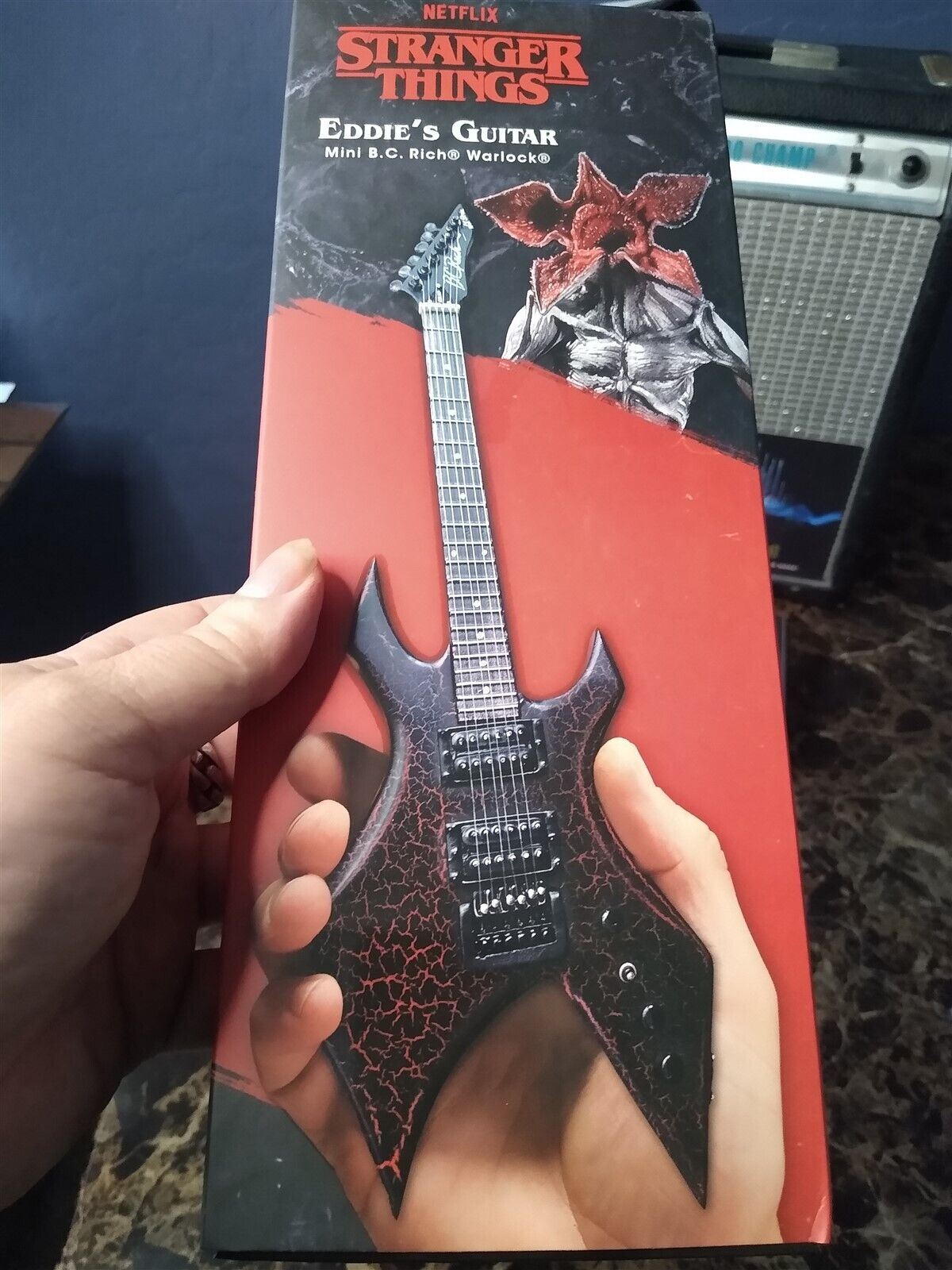 STRANGER THINGS Eddie's Guitar BC Rich NJ Warlock 1:4 Scale Replica Guitar ~Axe Heaven~