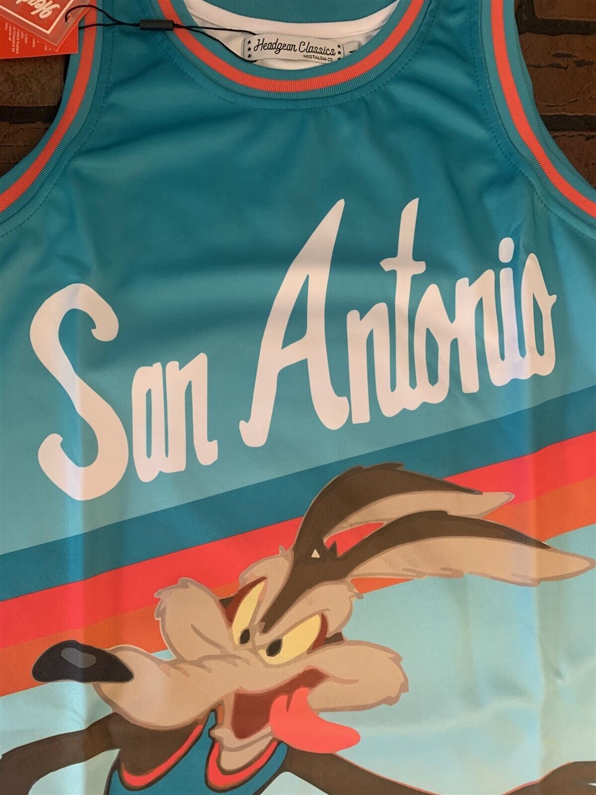 WILE E COYOTE Headgear Classics Basketball Jersey~Not Worn~M XL