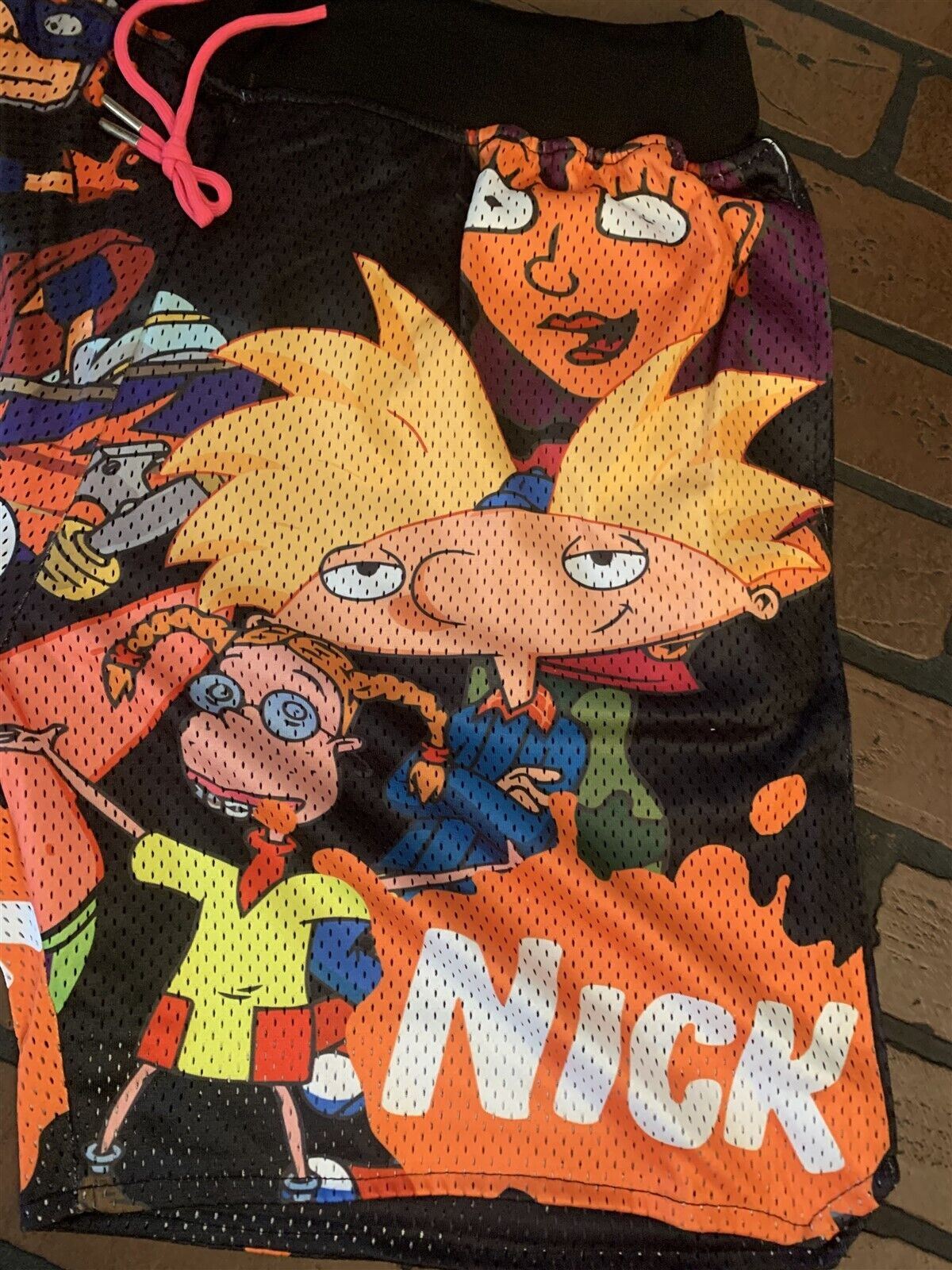 NICKELODEAN ALL OVER Headgear Classics Basketball Shorts ~Never Worn~ M 3XL
