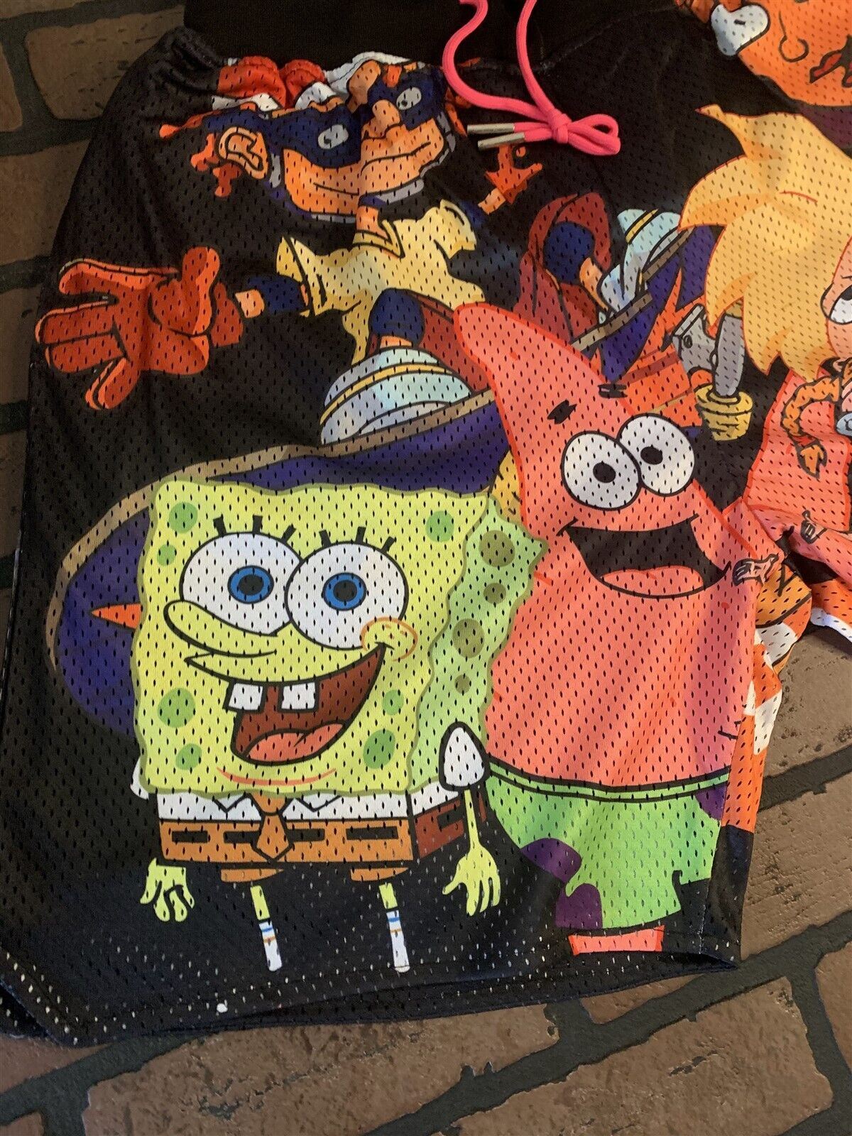 NICKELODEAN ALL OVER Headgear Classics Basketball Shorts ~Never Worn~ M 3XL