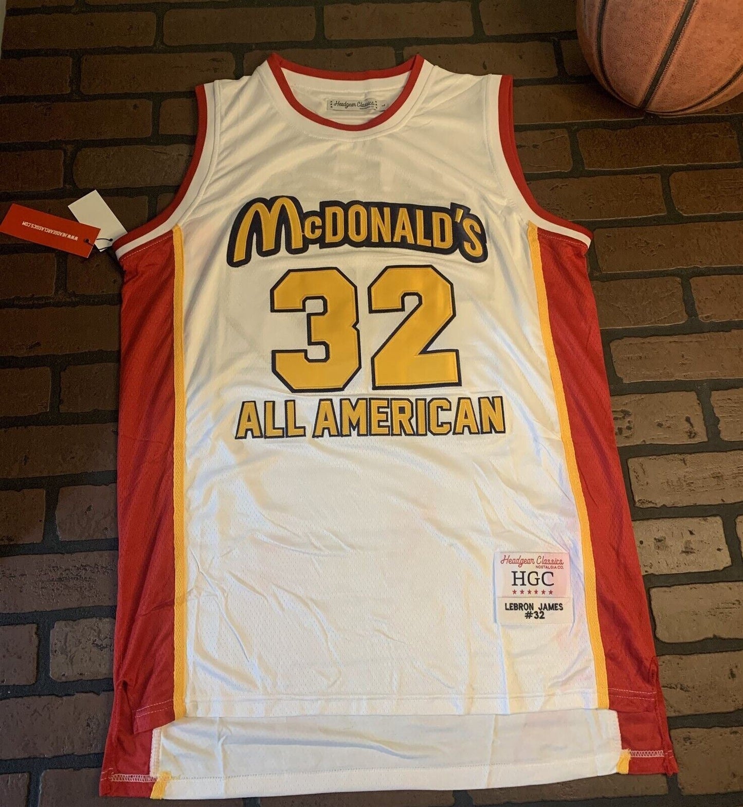 LEBRON McDonalds "32" Headgear Classics Basketball Jersey~Never Worn~S M XL 2XL